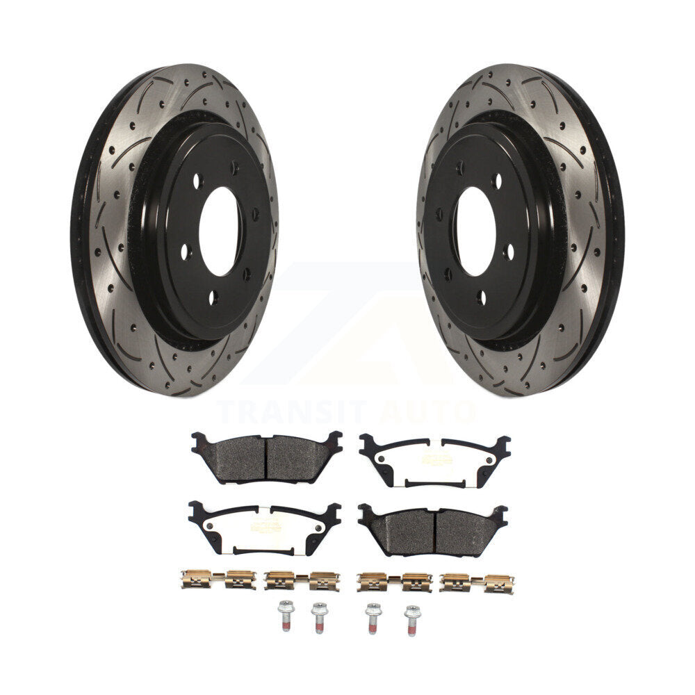 Coated Disc Rotors and Semi-Metallic Brake Pads Kit-KDF-100605 - Kit.bestparts.ca