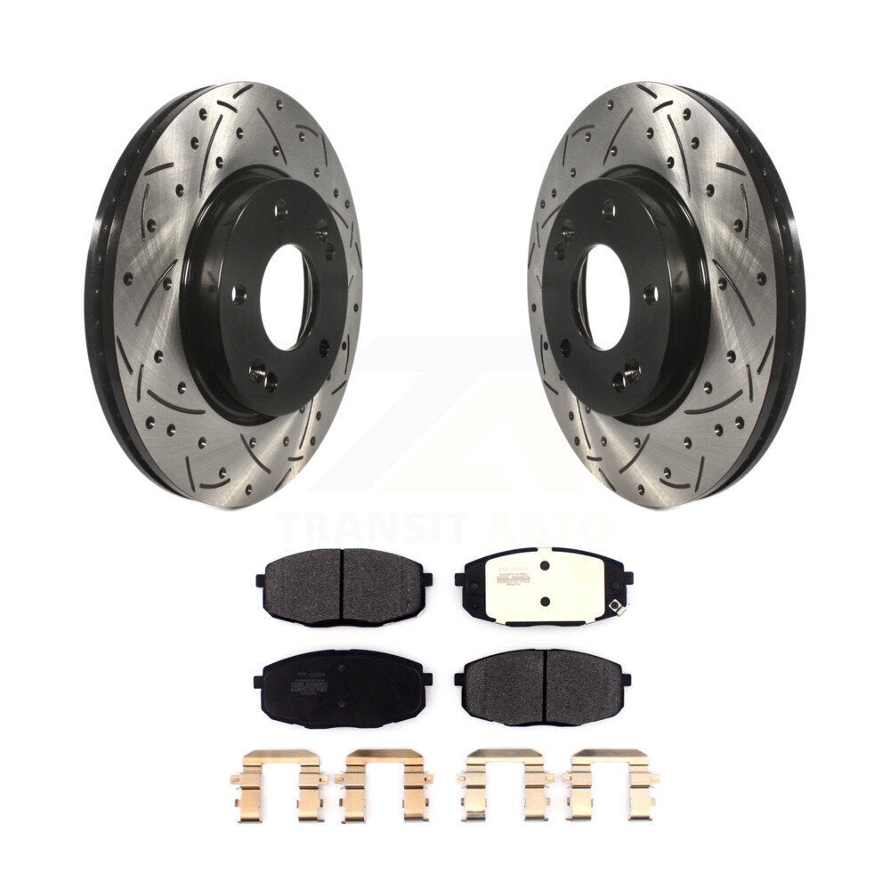 Coated Disc Rotors and Semi-Metallic Brake Pads Kit-KDF-100622 - Kit.bestparts.ca
