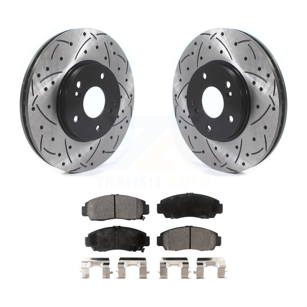 Coated Disc Rotors and Semi-Metallic Brake Pads Kit-KDF-100744 - Kit.bestparts.ca