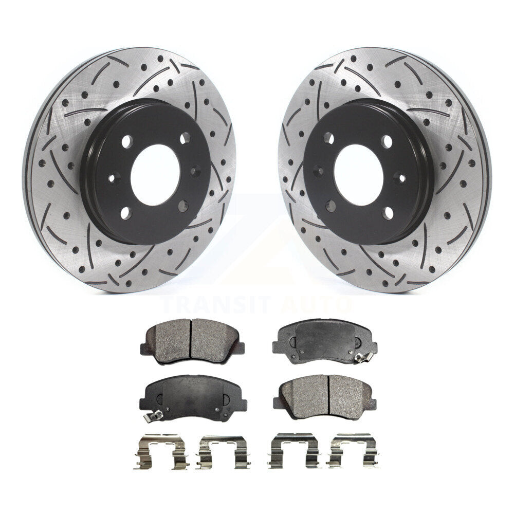 Coated Disc Rotors and Semi-Metallic Brake Pads Kit-KDF-100777 - Kit.bestparts.ca