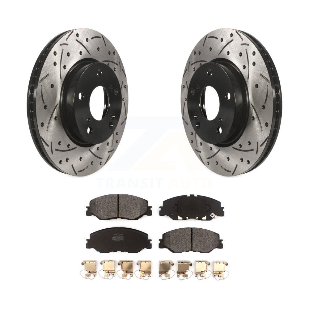 Coated Disc Rotors and Semi-Metallic Brake Pads Kit-KDF-100781 - Kit.bestparts.ca