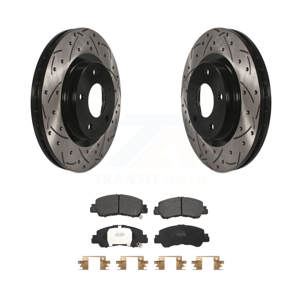 Coated Disc Rotors and Semi-Metallic Brake Pads Kit-KDF-101061 - Kit.bestparts.ca