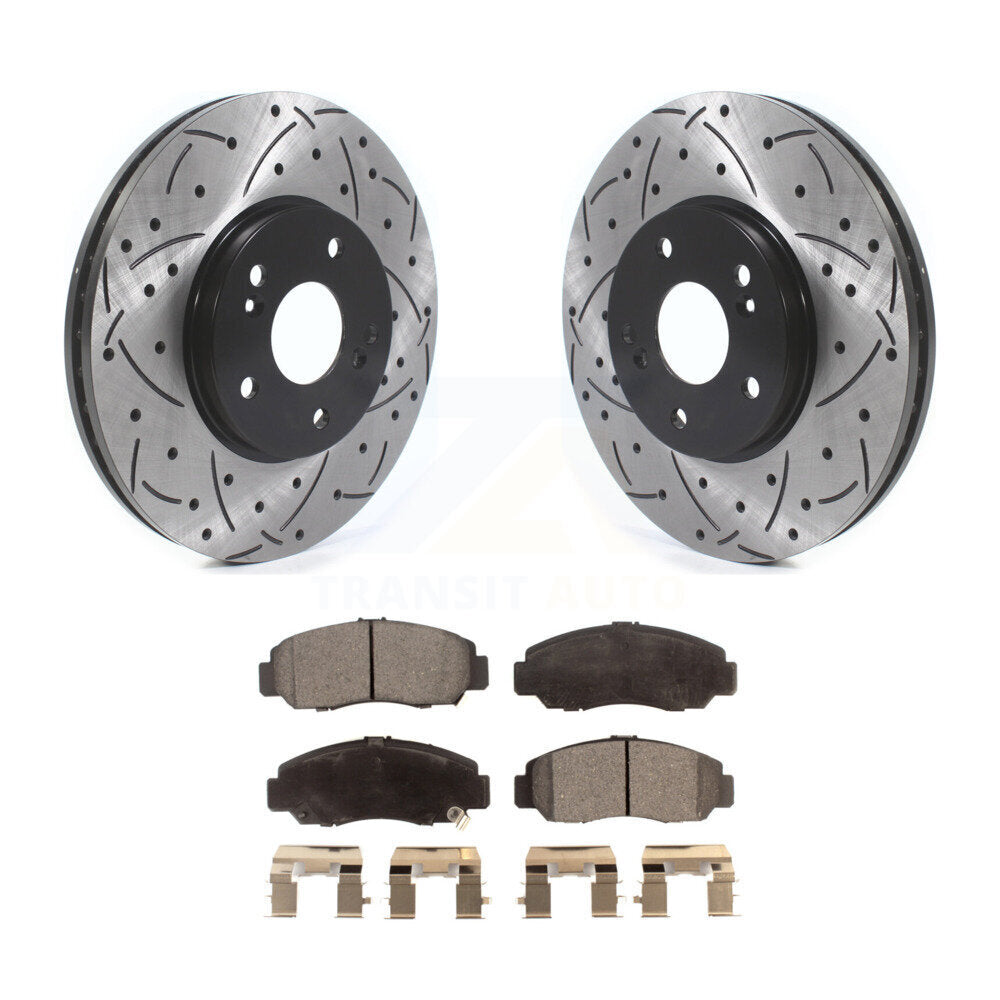 Coated Disc Rotors and Semi-Metallic Brake Pads Kit-KDF-101086 - Kit.bestparts.ca