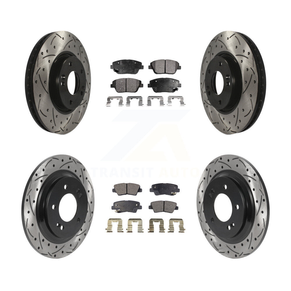 Disc Rotors and Semi-Metallic Brake Pads Kit-KDF-101128 - Kit.bestparts.ca