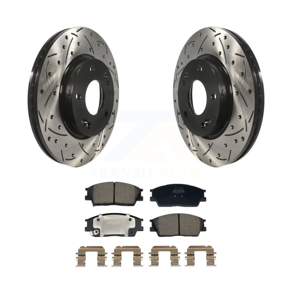 Coated Disc Rotors and Semi-Metallic Brake Pads Kit-KDF-101201 - Kit.bestparts.ca