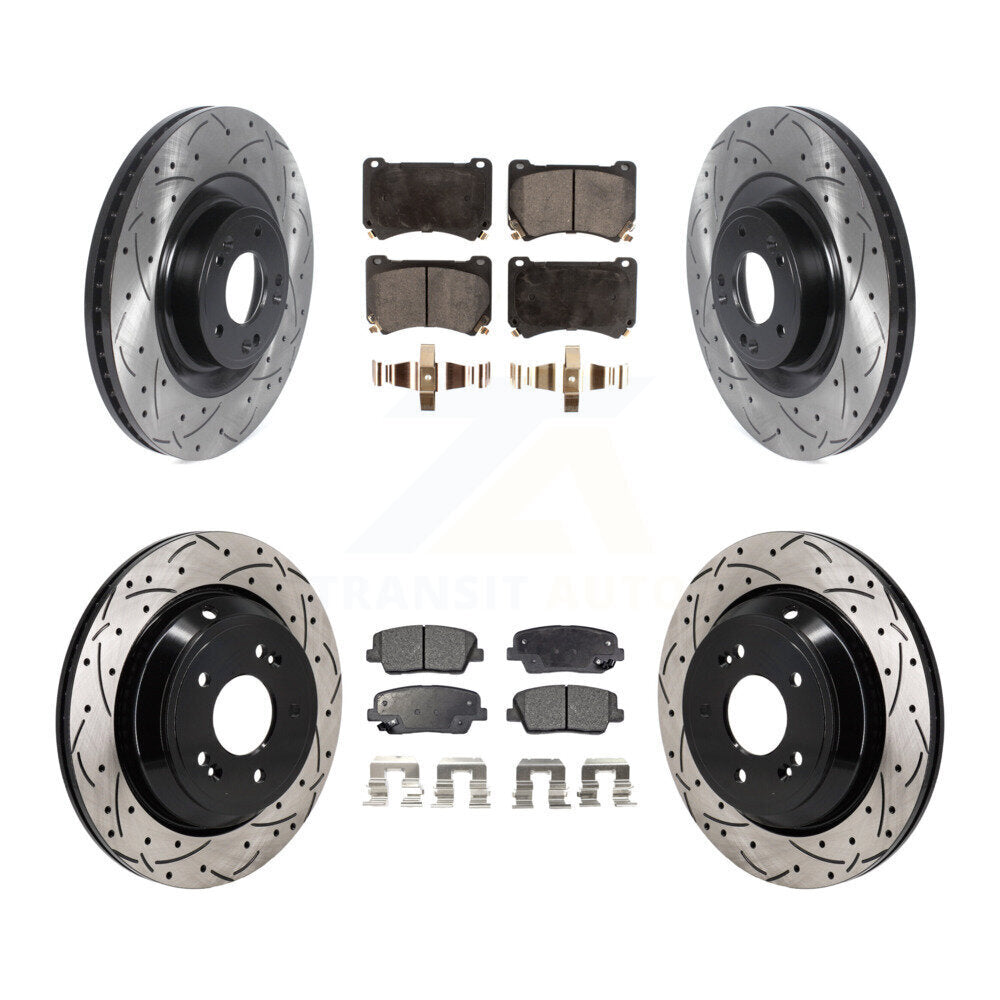 Coated Disc Rotors and Semi-Metallic Brake Pads Kit-KDF-101295 - Kit.bestparts.ca
