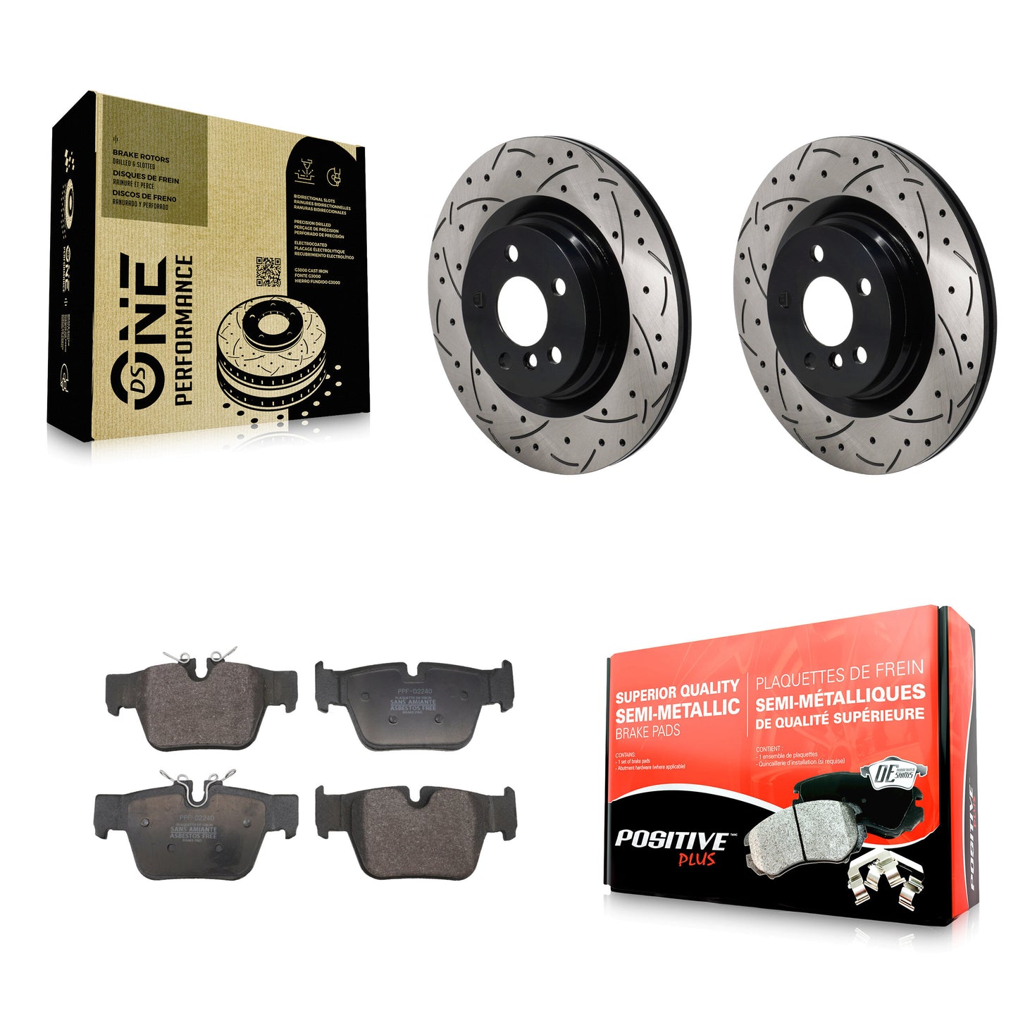 Disc Rotors and Semi-Metallic Brake Pads Kit-KDF-101346 Kit.bestparts.ca