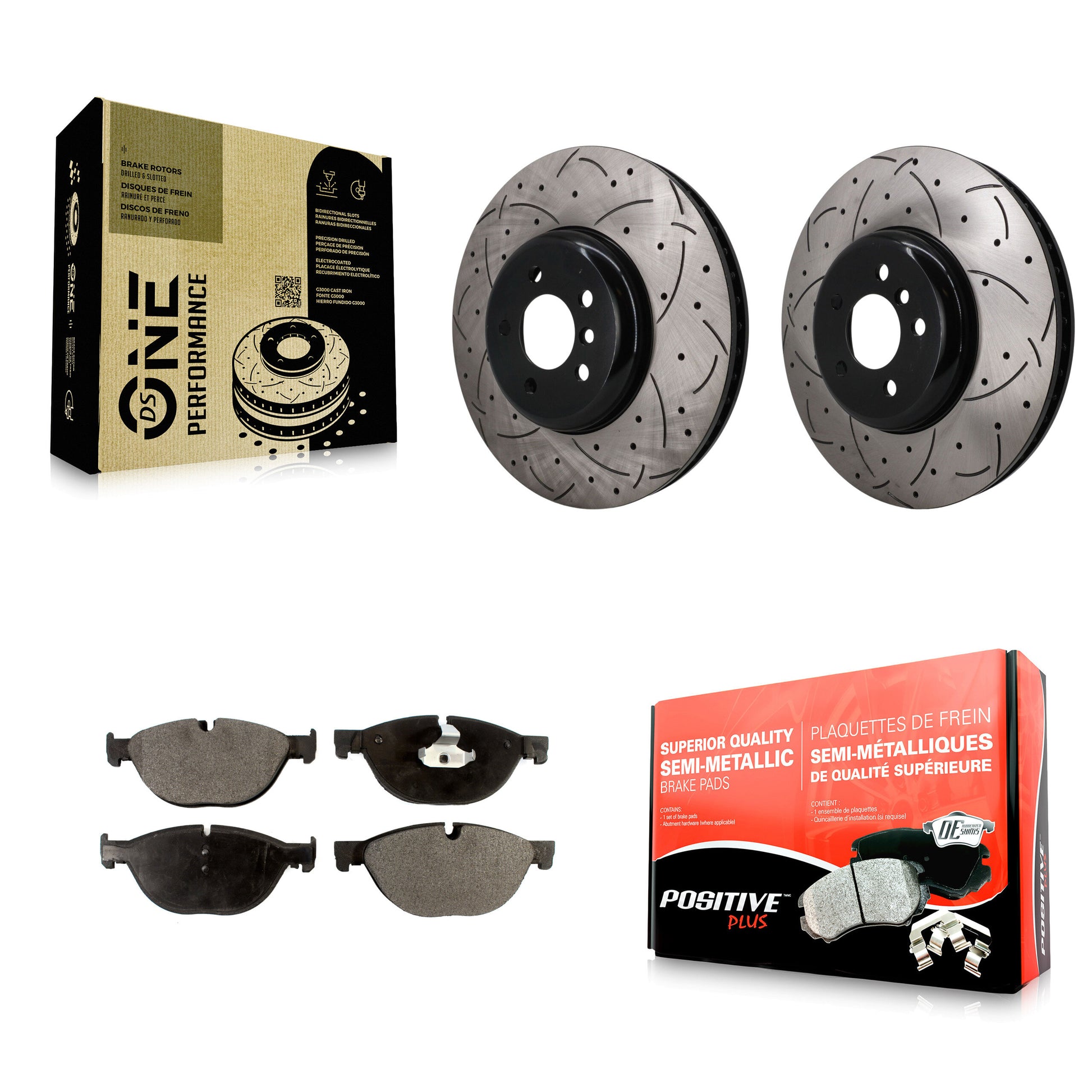 Disc Rotors and Semi-Metallic Brake Pads Kit-KDF-101757