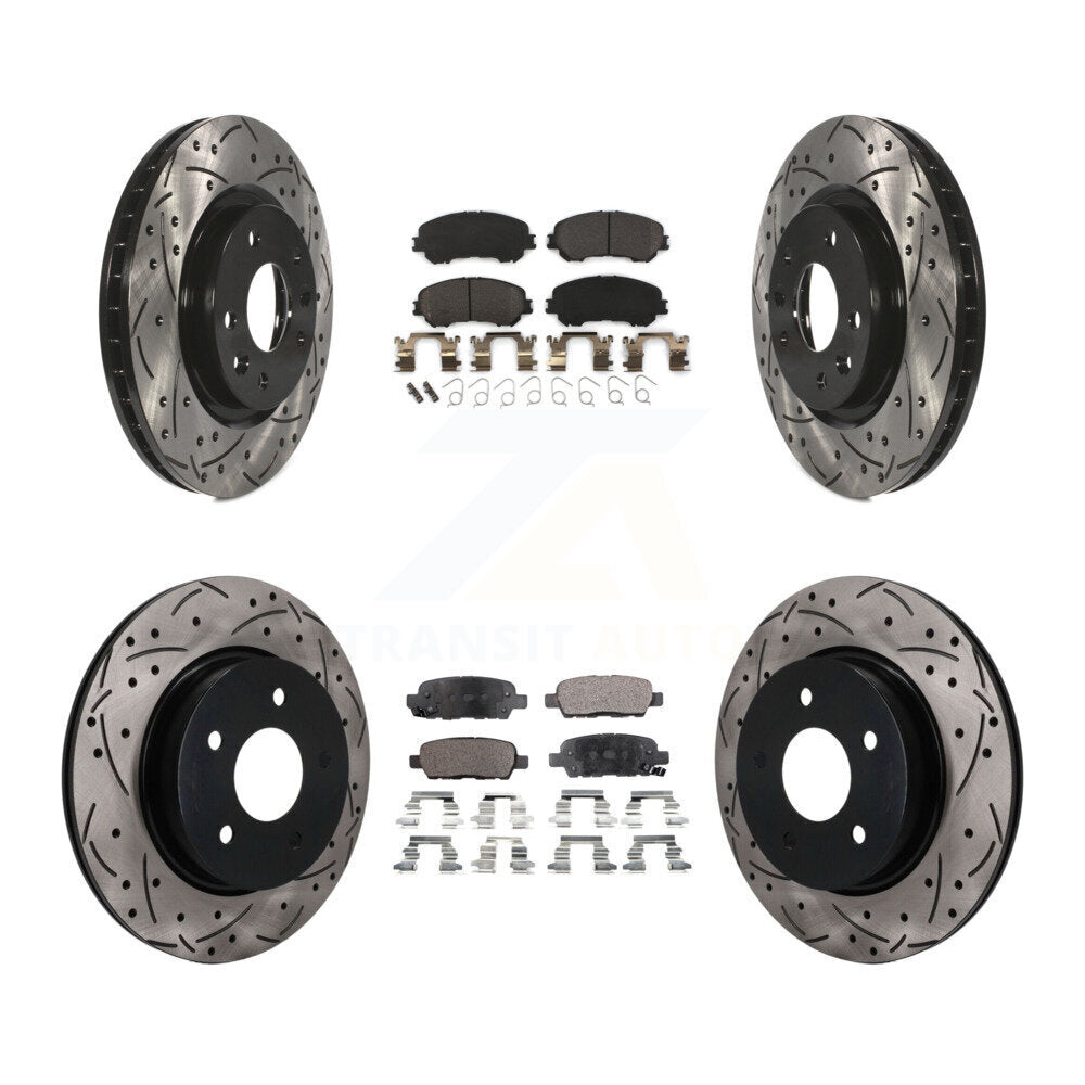 Coated Disc Rotors and Semi-Metallic Brake Pads Kit-KDF-101782