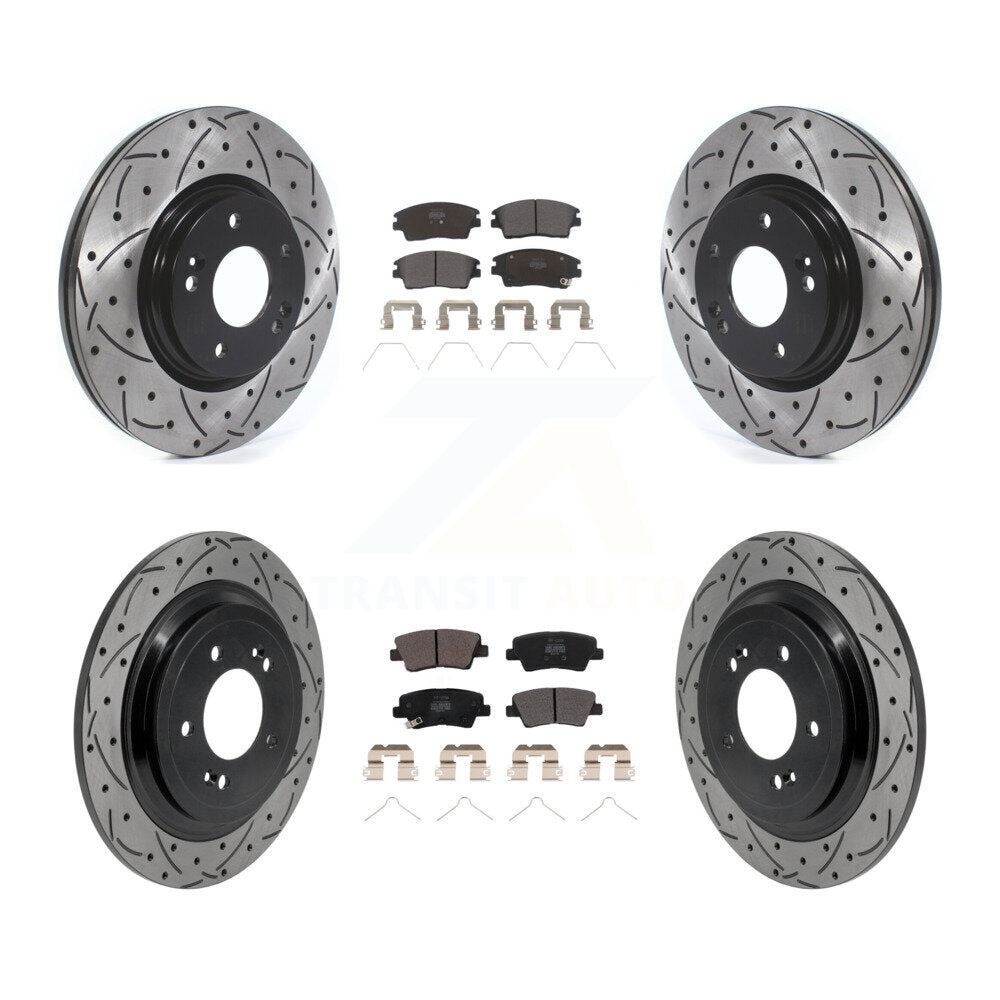 Coated Disc Rotors and Semi-Metallic Brake Pads Kit-KDF-101786