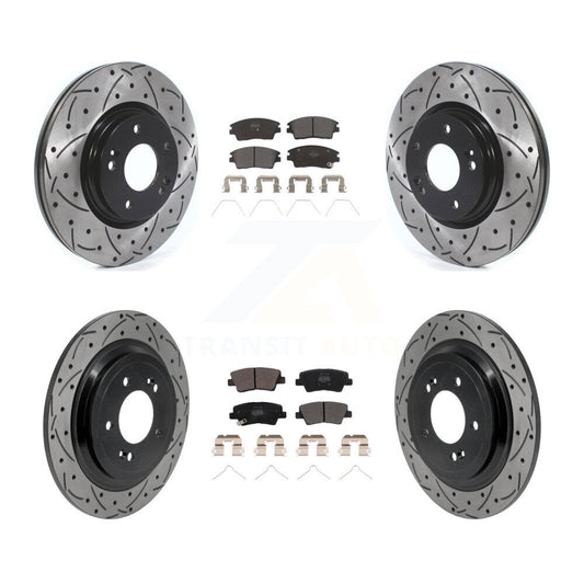 Coated Disc Rotors and Semi-Metallic Brake Pads Kit-KDF-101786
