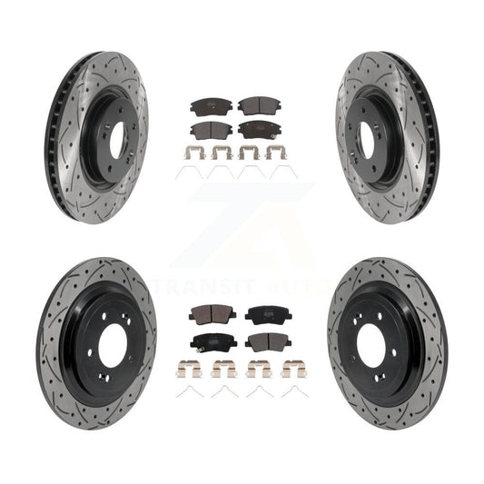 Coated Disc Rotors and Semi-Metallic Brake Pads Kit-KDF-101787