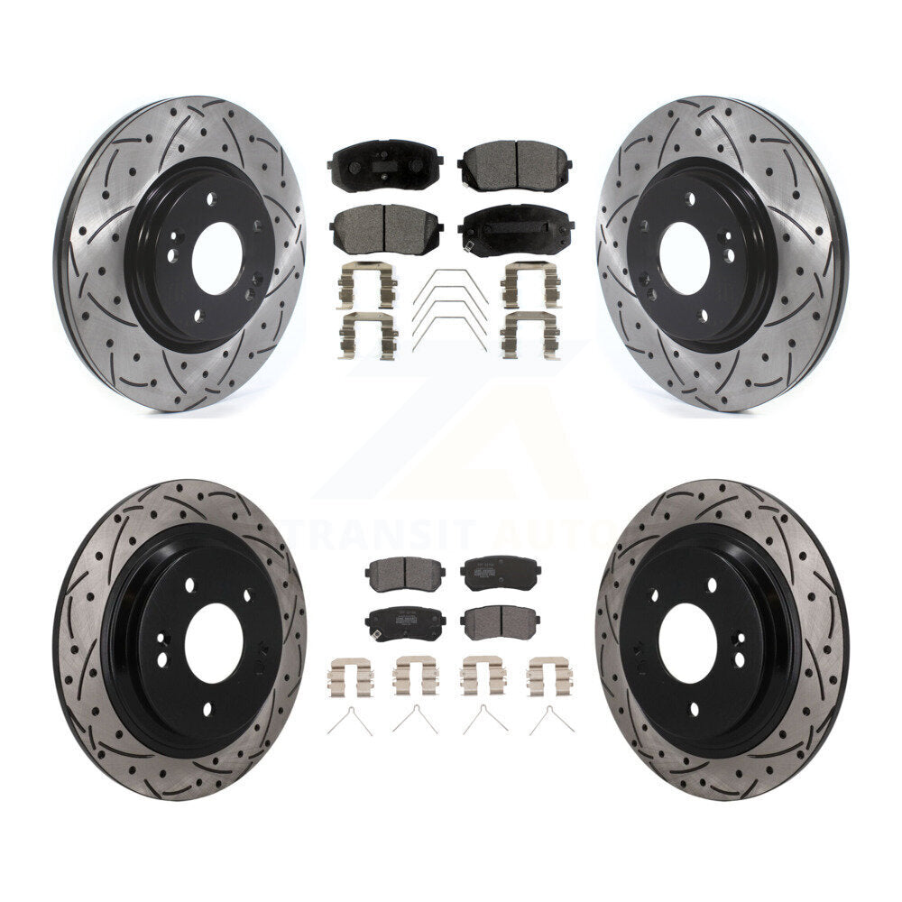 Coated Disc Rotors and Semi-Metallic Brake Pads Kit-KDF-101788 Kit.bestparts.ca