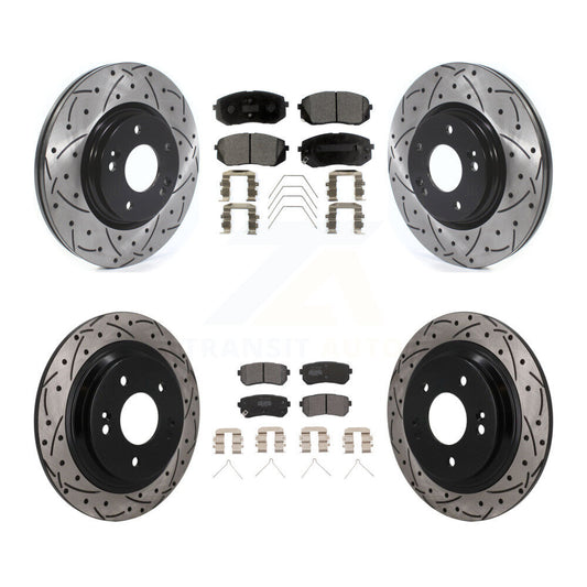 Coated Disc Rotors and Semi-Metallic Brake Pads Kit-KDF-101788