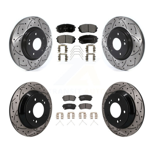 Coated Disc Rotors and Semi-Metallic Brake Pads Kit-KDF-101789