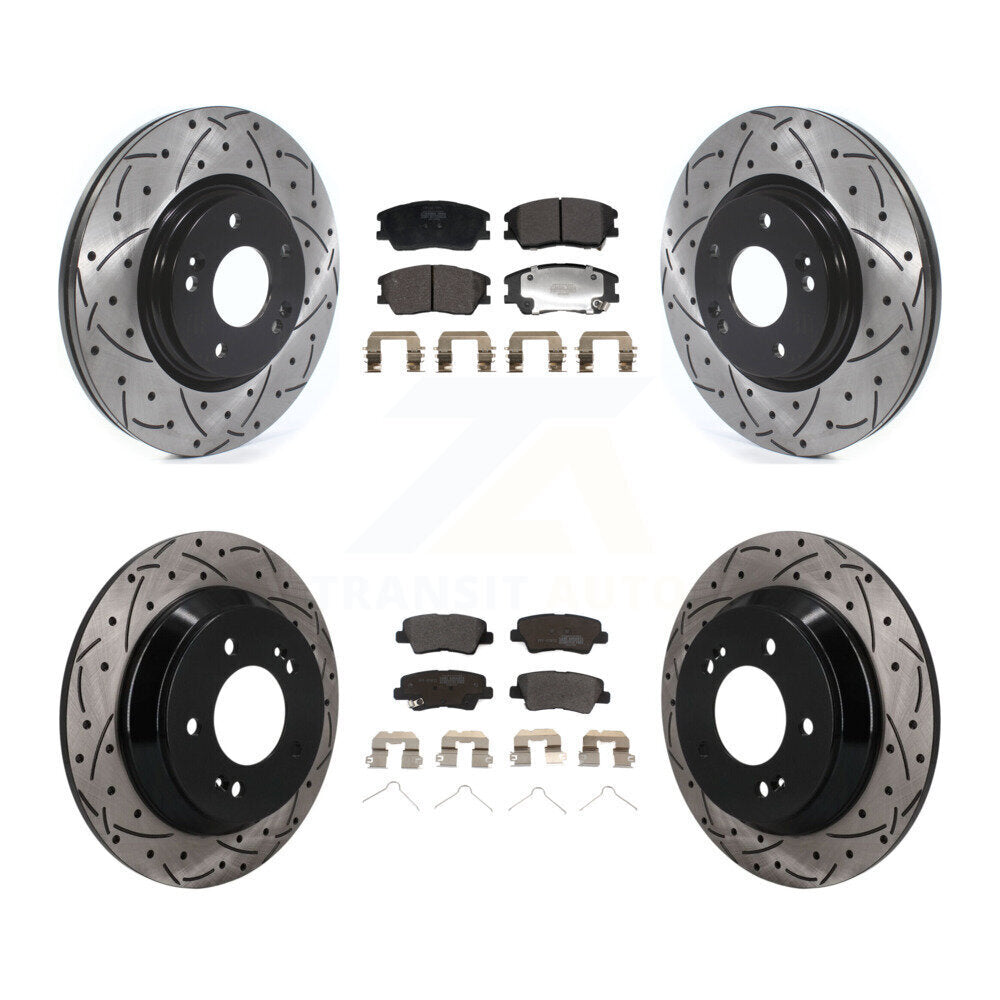 Coated Disc Rotors and Semi-Metallic Brake Pads Kit-KDF-101790