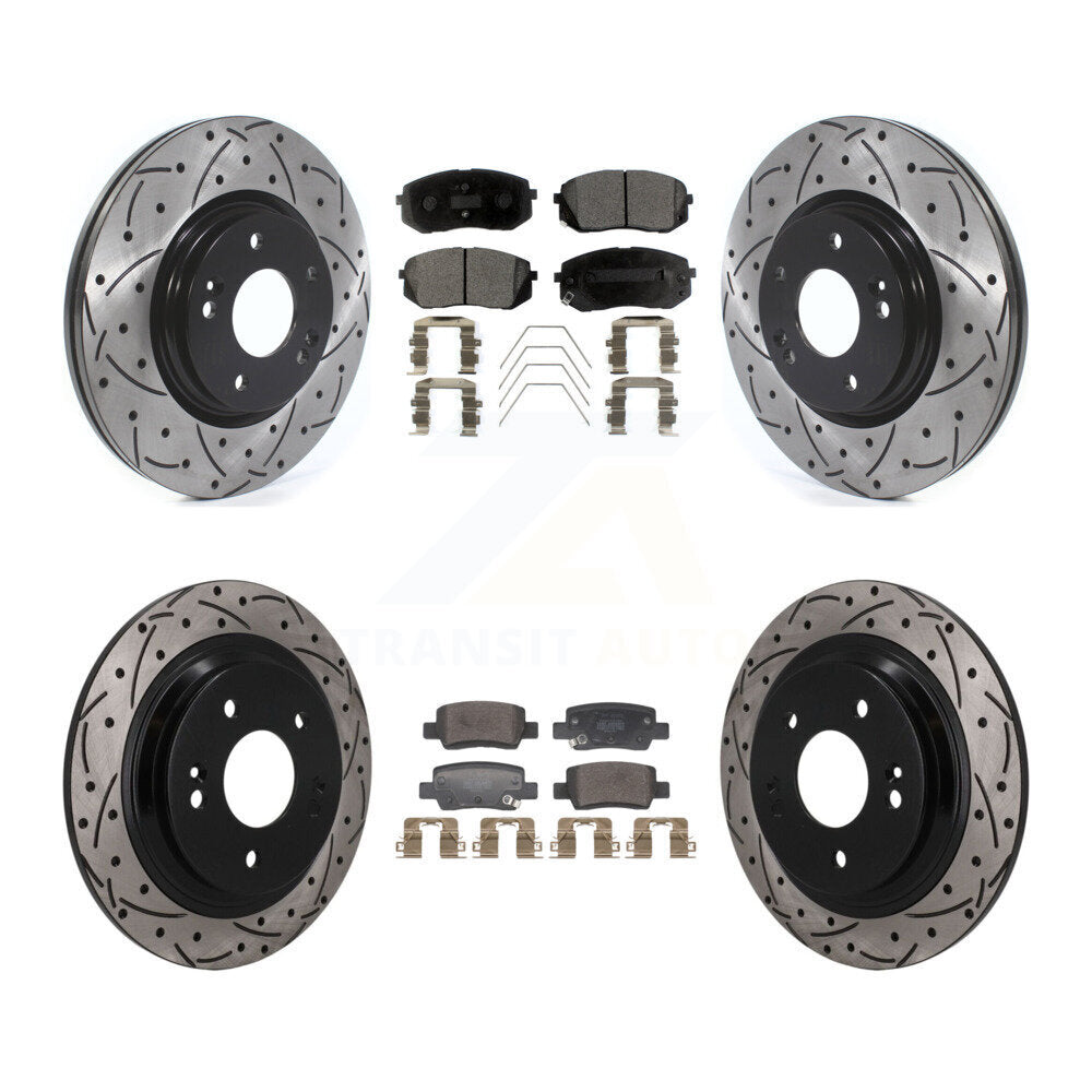Coated Disc Rotors and Semi-Metallic Brake Pads Kit-KDF-101791