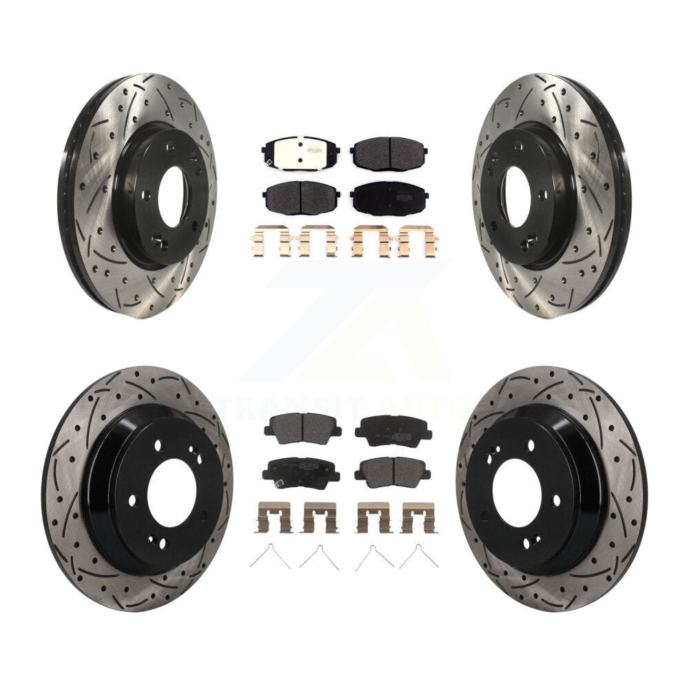 Coated Disc Rotors and Semi-Metallic Brake Pads Kit-KDF-101795 Kit.bestparts.ca