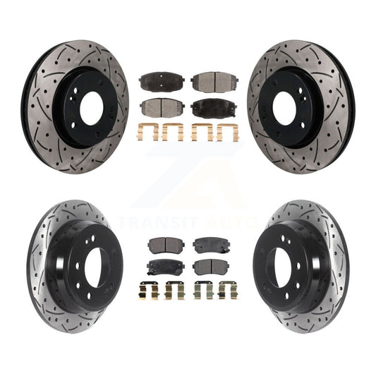 Coated Disc Rotors and Semi-Metallic Brake Pads Kit-KDF-101796