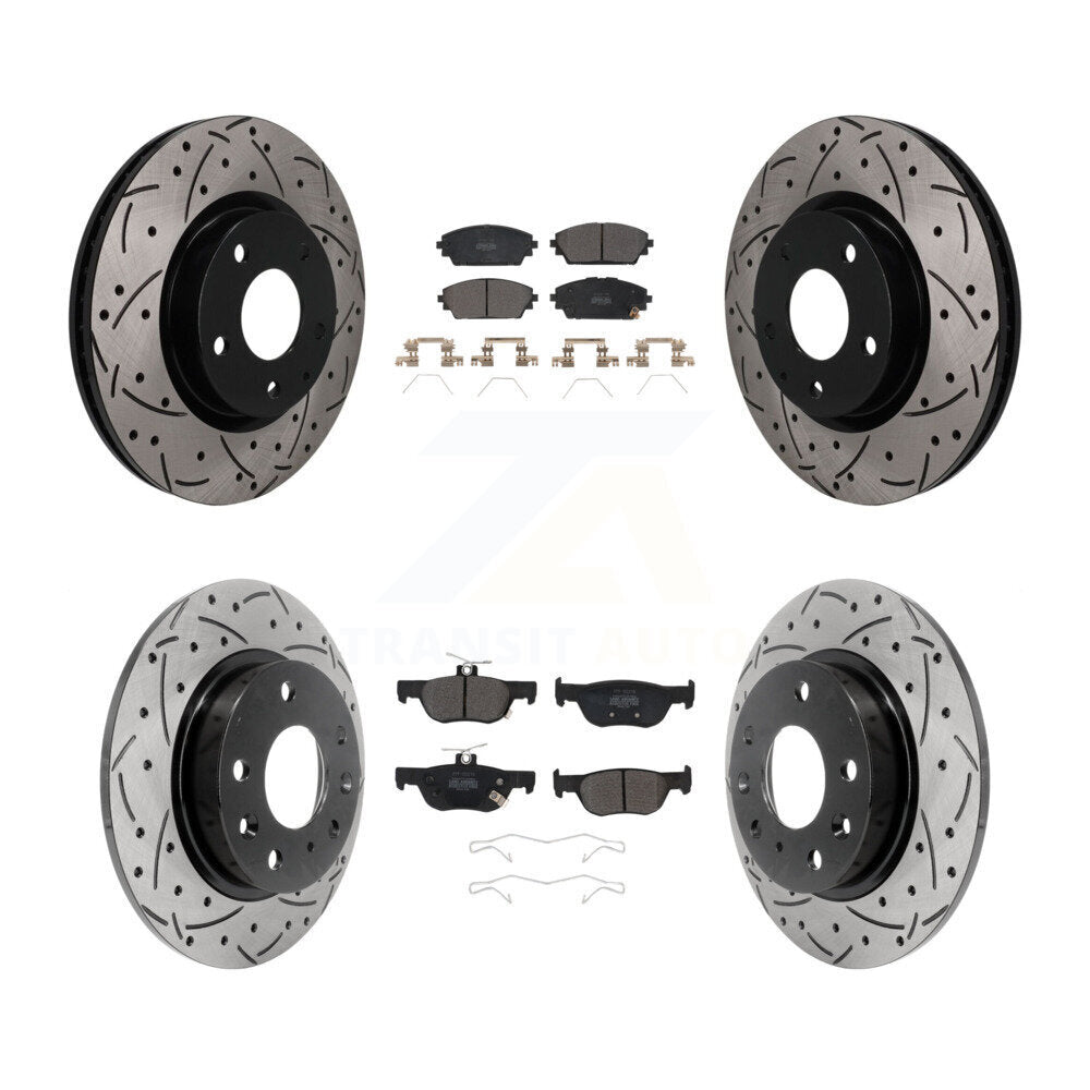 Coated Disc Rotors and Semi-Metallic Brake Pads Kit-KDF-101802