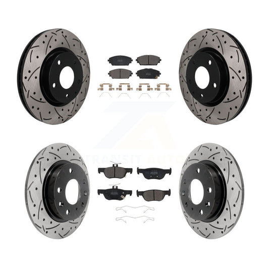 Coated Disc Rotors and Semi-Metallic Brake Pads Kit-KDF-101802