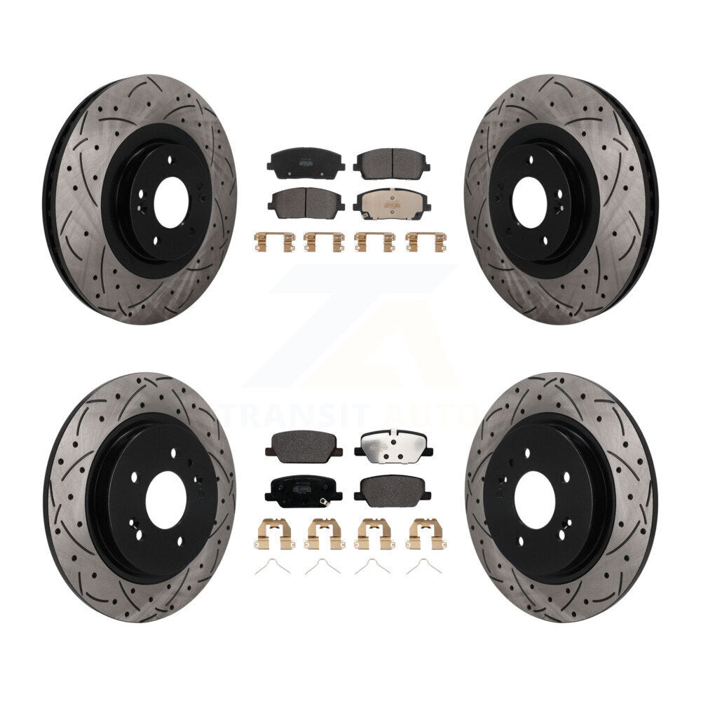 Disc Rotors and Semi-Metallic Brake Pads Kit-KDF-101804