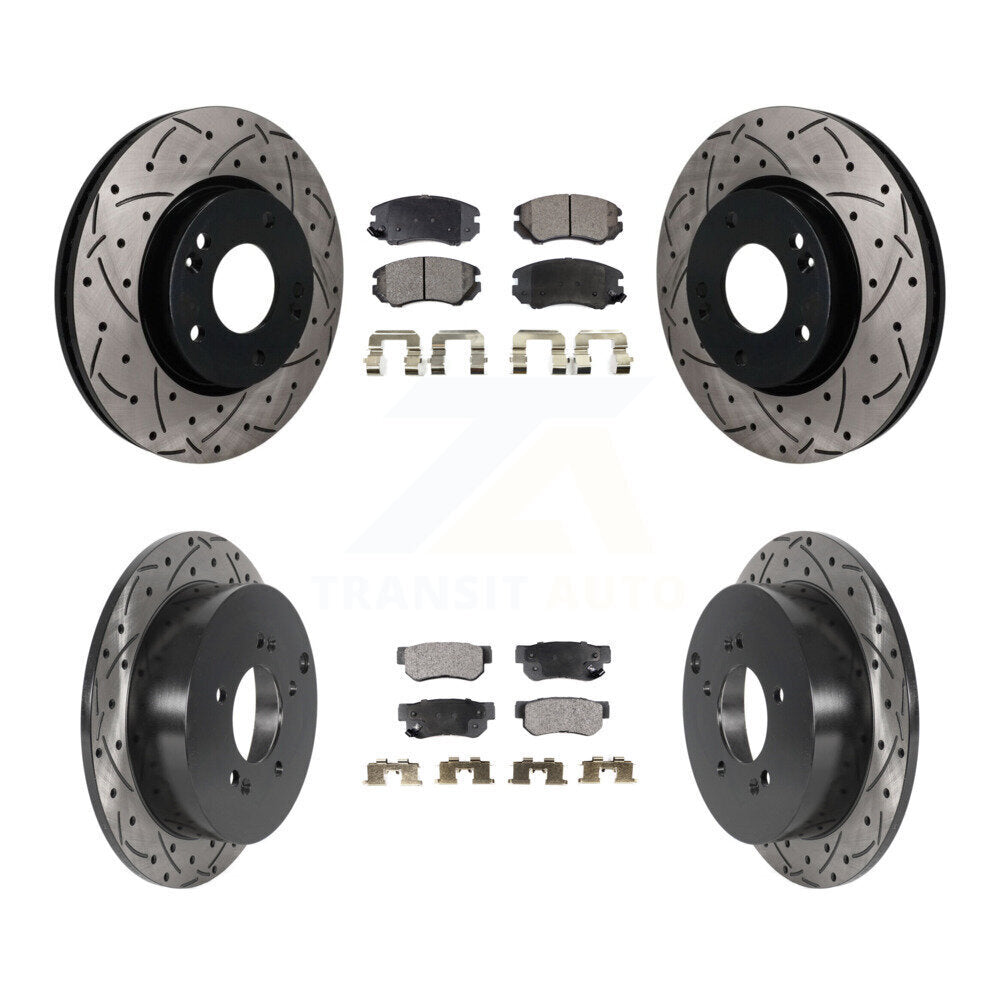 Coated Disc Rotors and Semi-Metallic Brake Pads Kit-KDF-101858