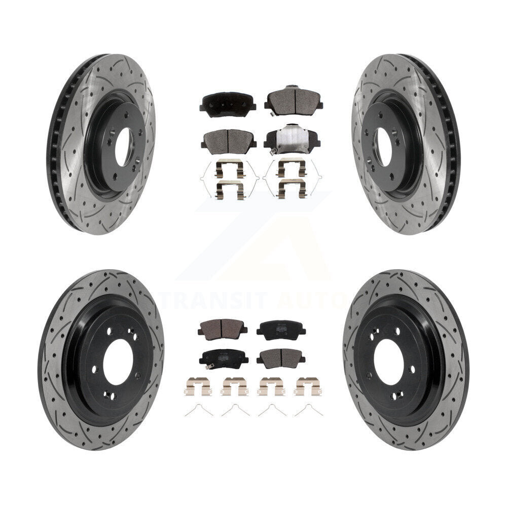Coated Disc Rotors and Semi-Metallic Brake Pads Kit-KDF-101863