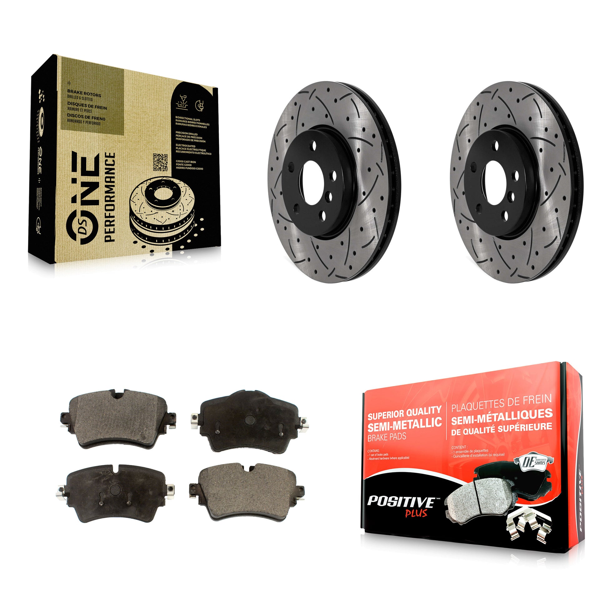 Disc Rotors and Semi-Metallic Brake Pads Kit-KDF-101887