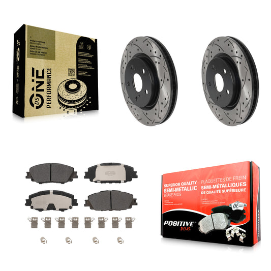 Coated Disc Rotors and Semi-Metallic Brake Pads Kit-KDF-101891