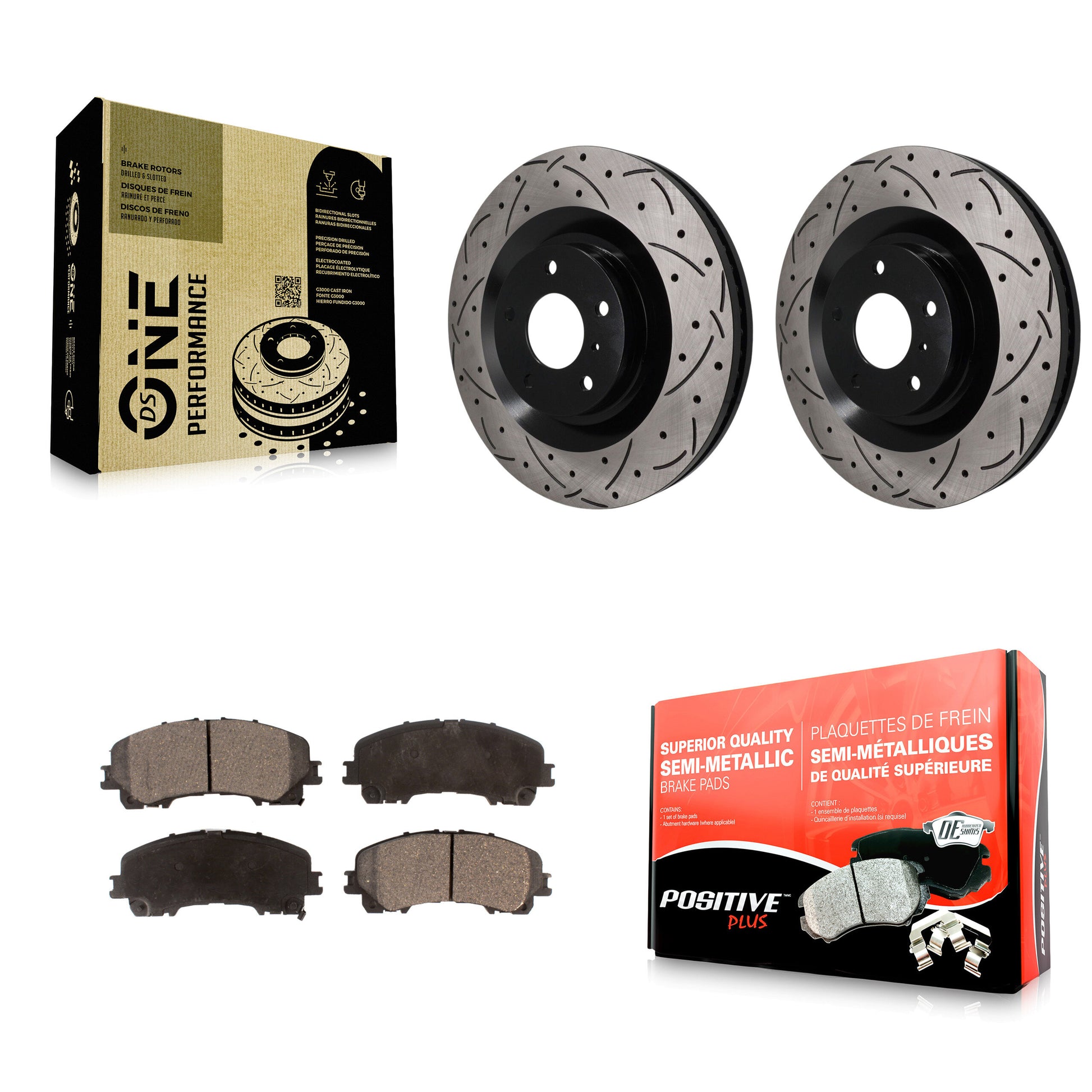 Disc Rotors and Semi-Metallic Brake Pads Kit-KDF-101897
