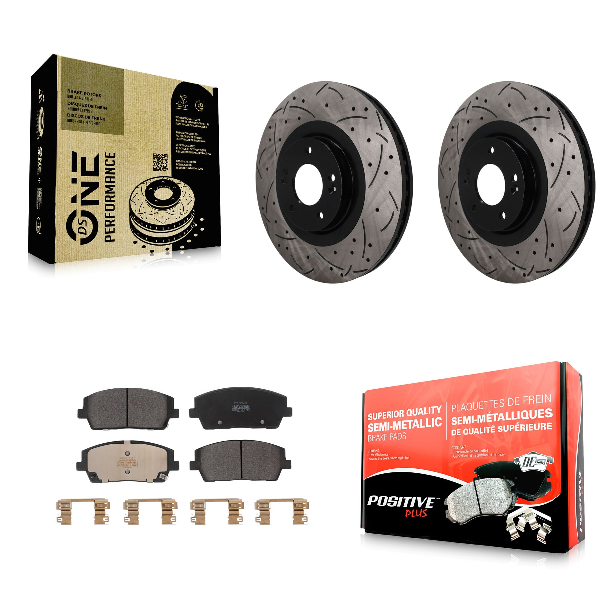Disc Rotors and Semi-Metallic Brake Pads Kit-KDF-101898