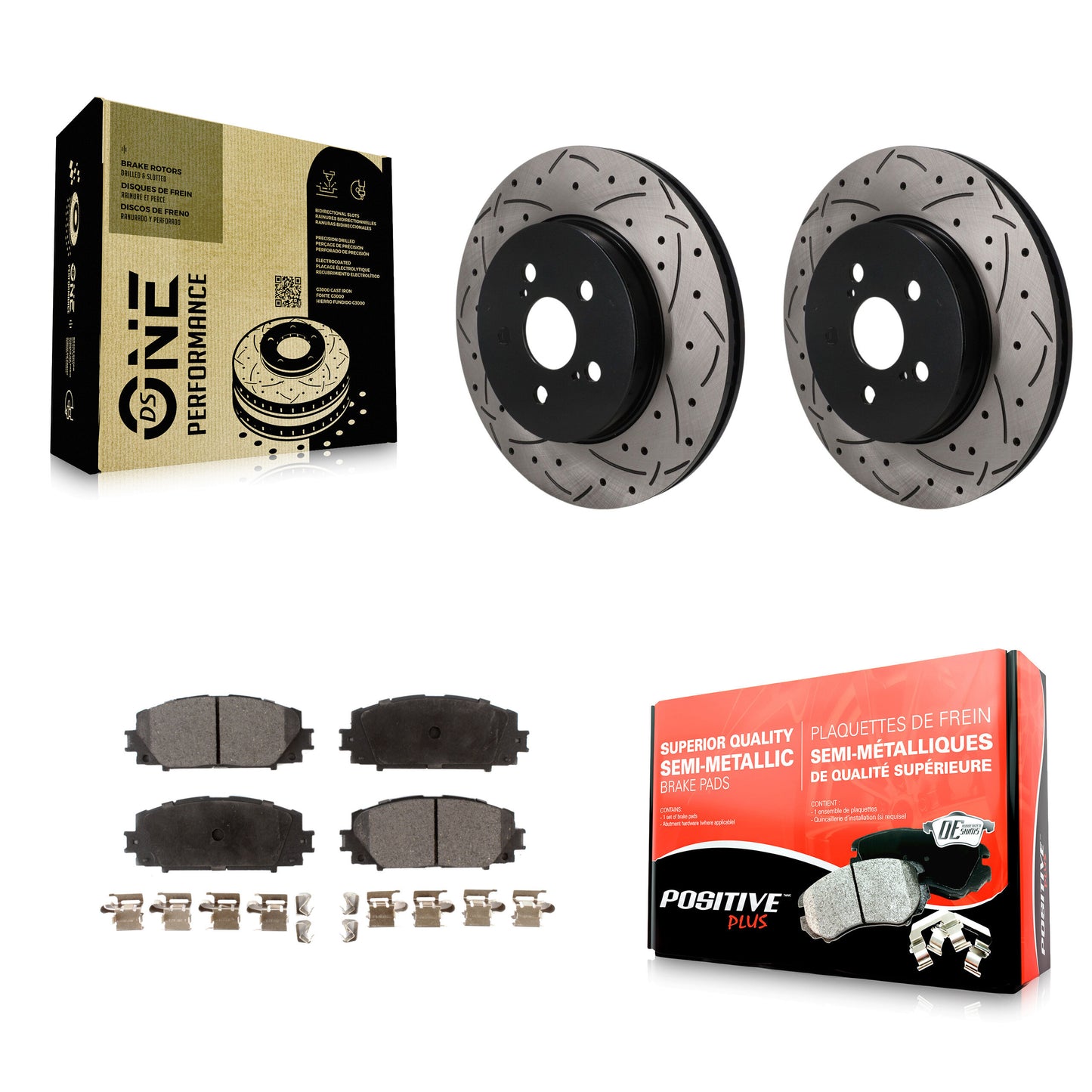 Disc Rotors and Semi-Metallic Brake Pads Kit-KDF-101911 Kit.bestparts.ca