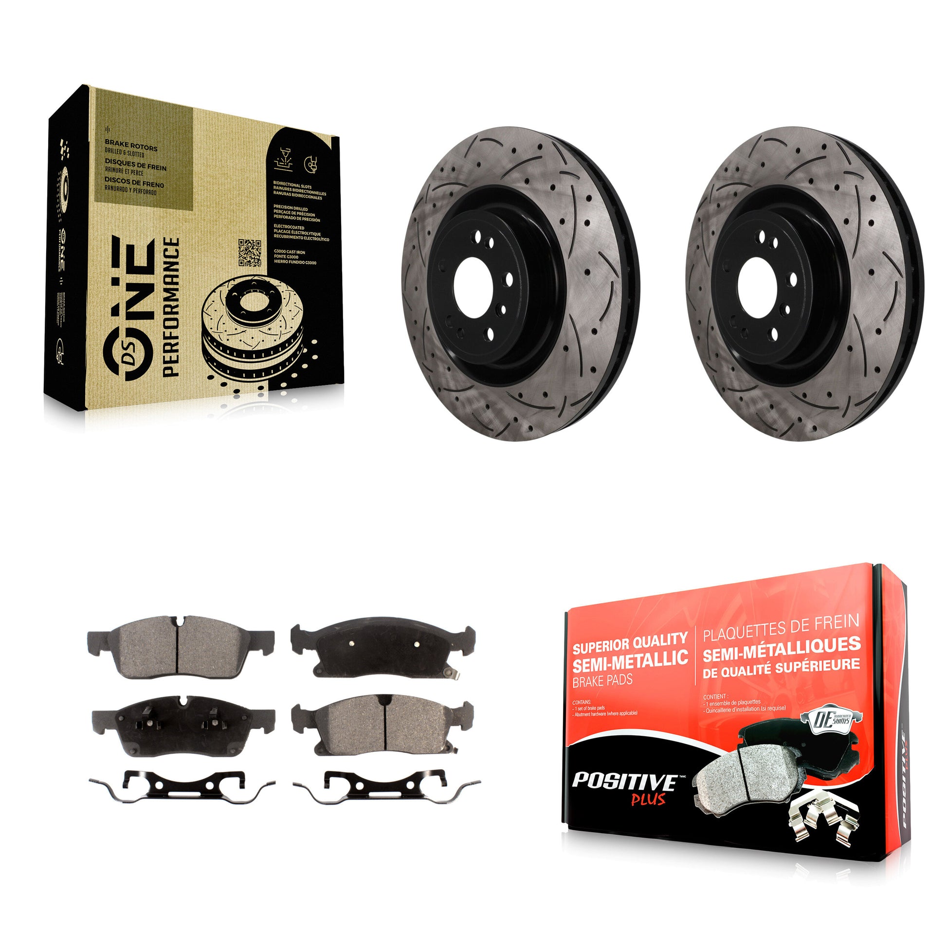 Disc Rotors and Semi-Metallic Brake Pads Kit-KDF-101913
