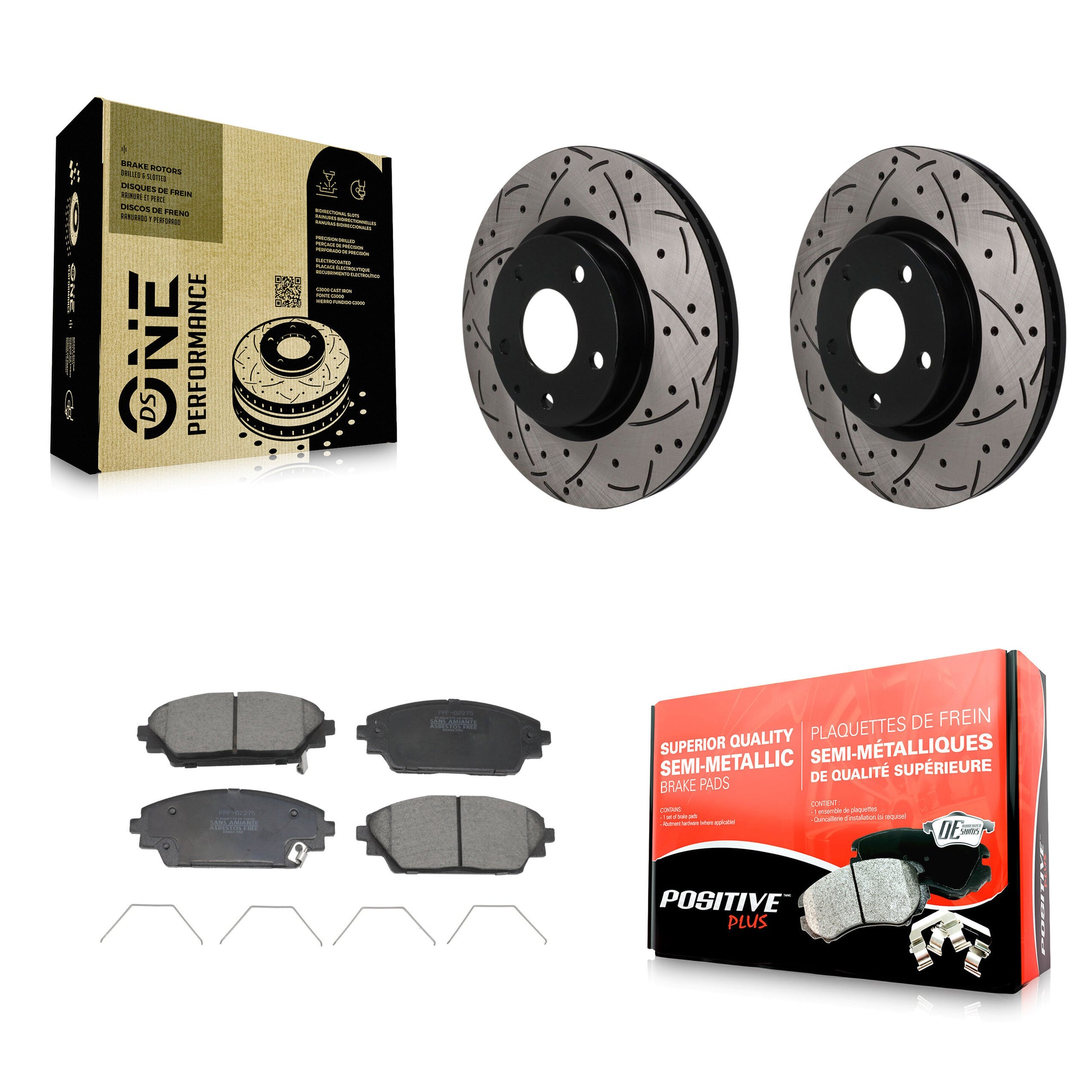 Disc Rotors and Semi-Metallic Brake Pads Kit-KDF-101918