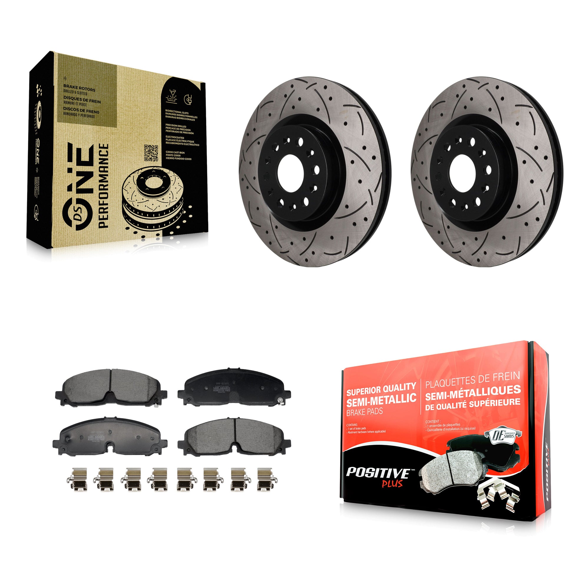 Disc Rotors and Semi-Metallic Brake Pads Kit-KDF-101920