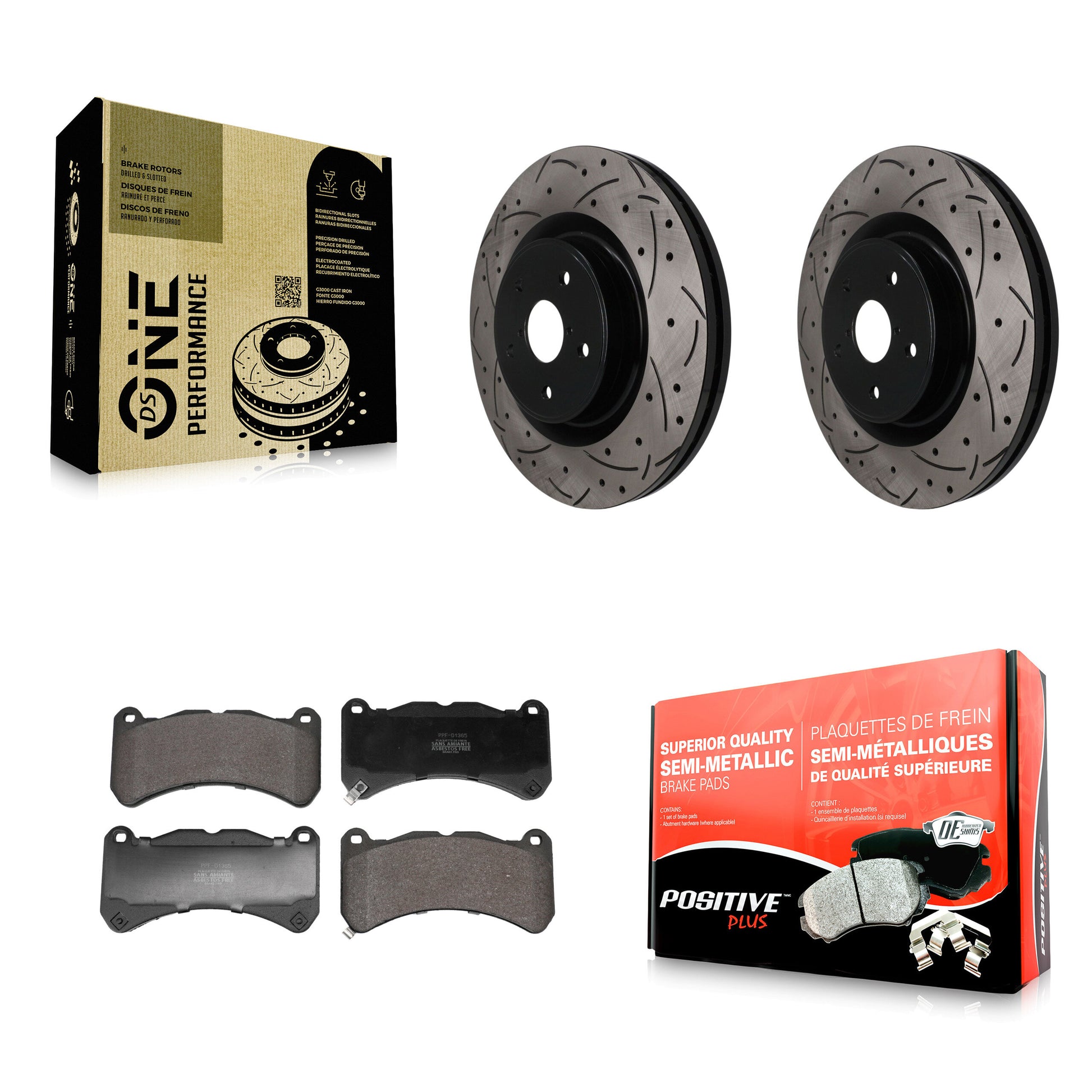 Disc Rotors and Semi-Metallic Brake Pads Kit-KDF-101921