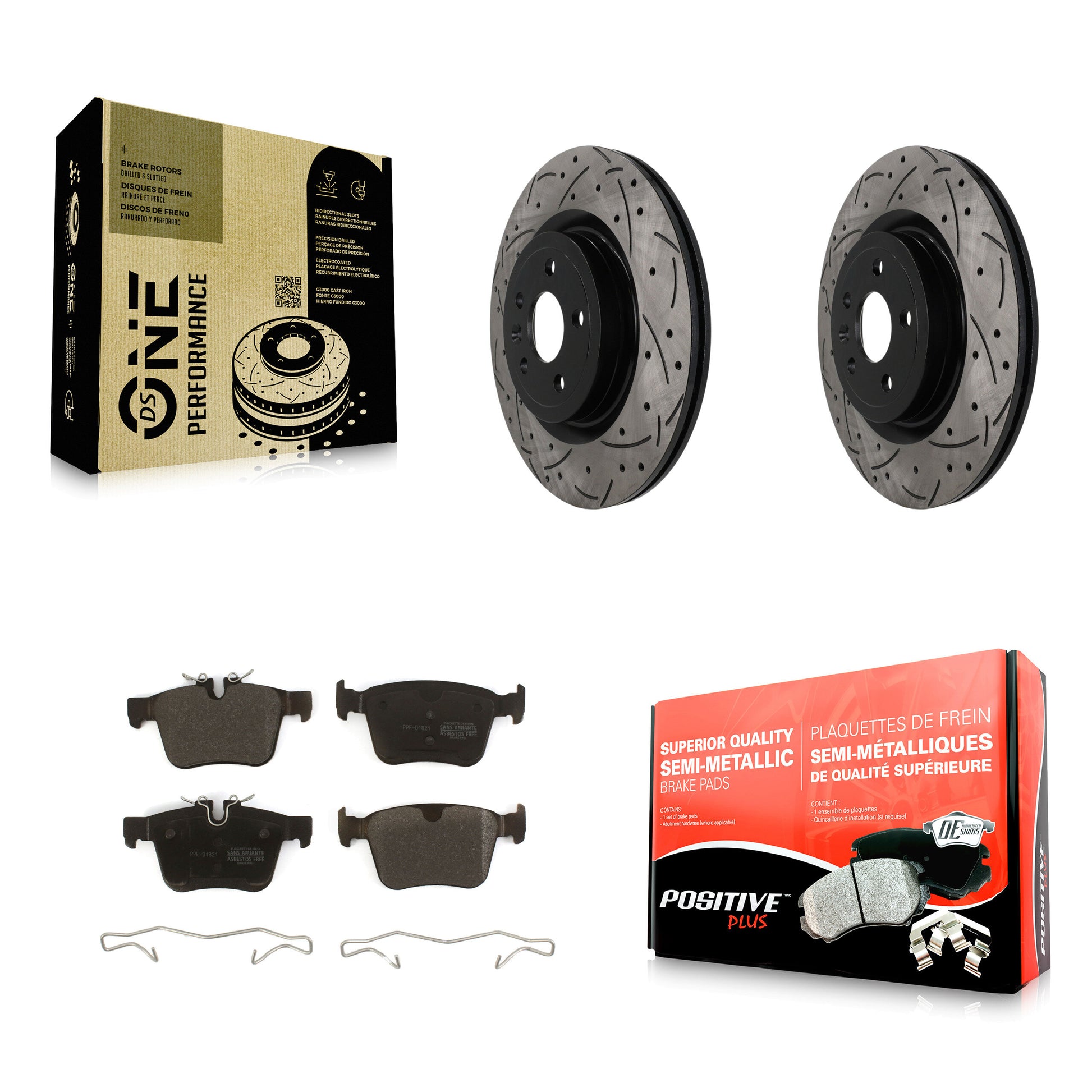Disc Rotors and Semi-Metallic Brake Pads Kit-KDF-101938