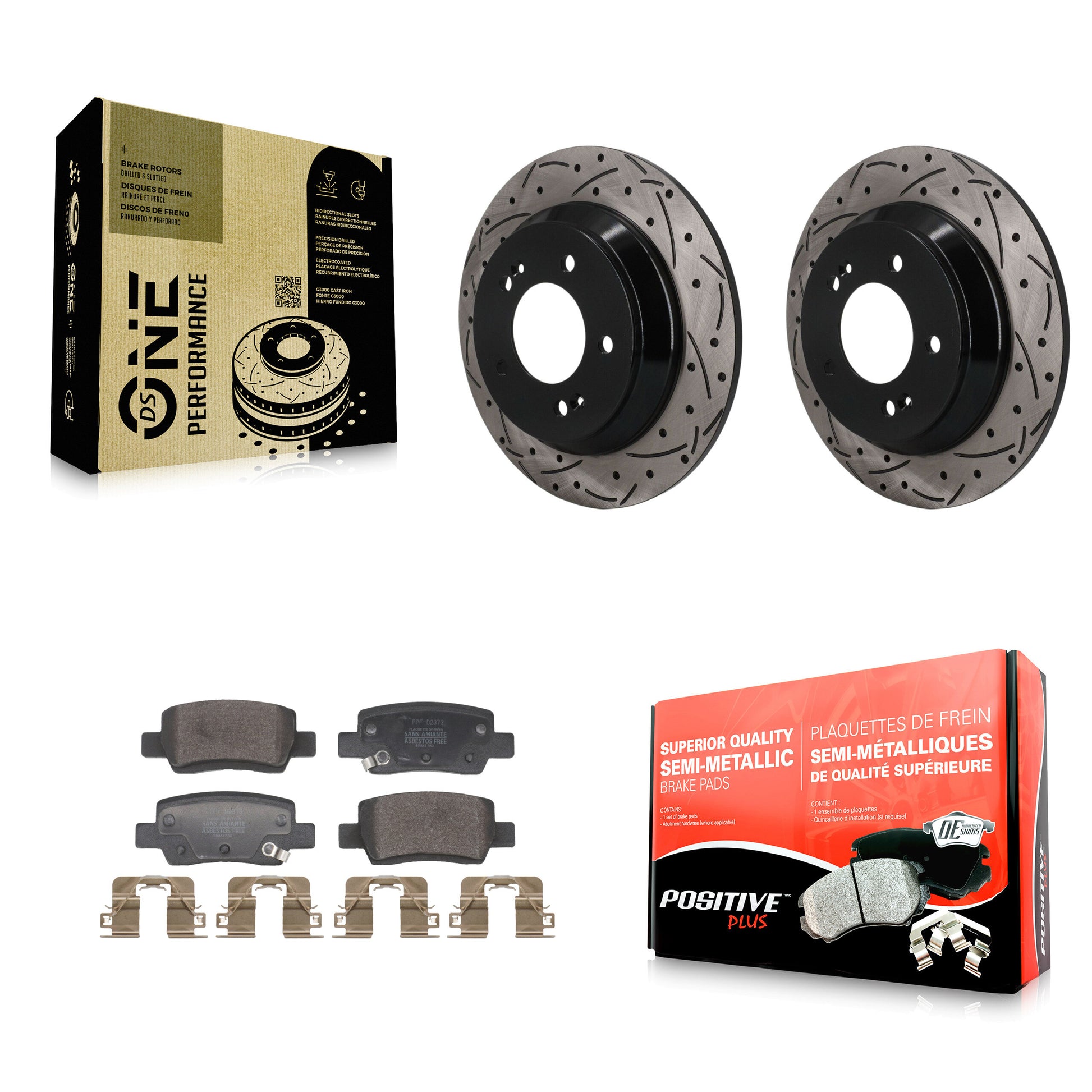Disc Rotors and Semi-Metallic Brake Pads Kit-KDF-101943