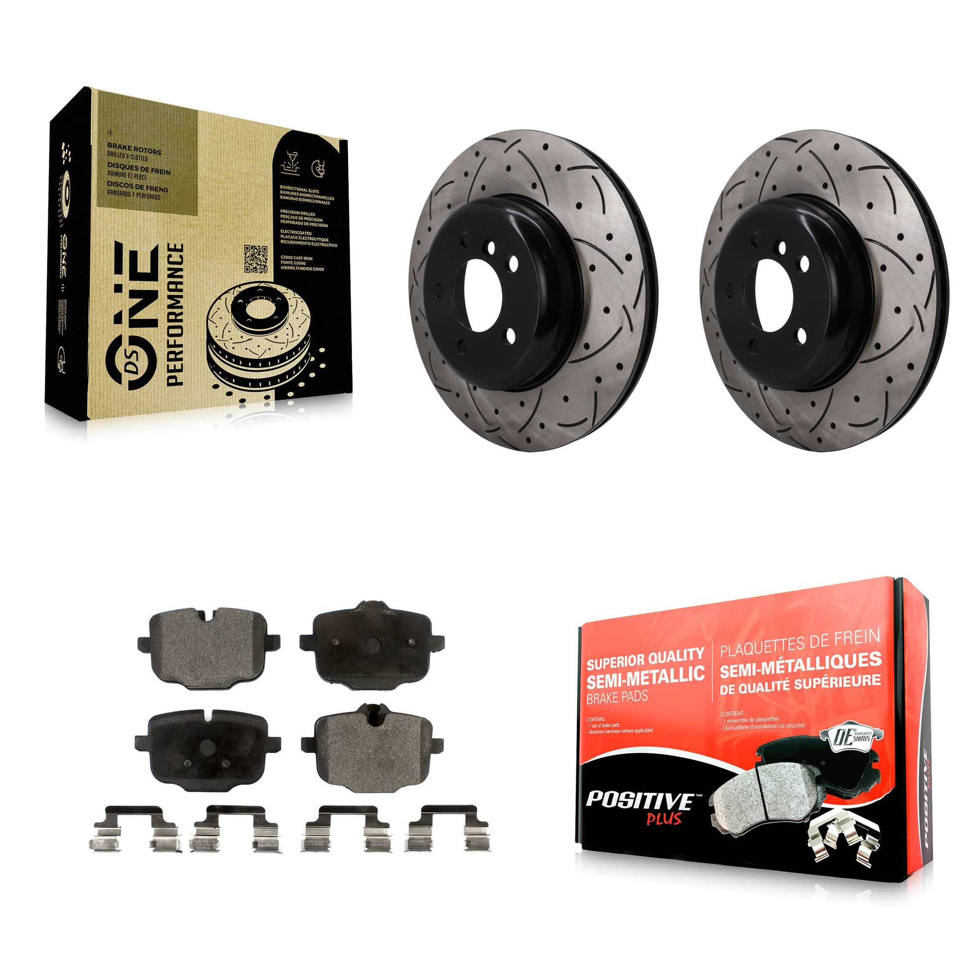 Disc Rotors and Semi-Metallic Brake Pads Kit-KDF-101946