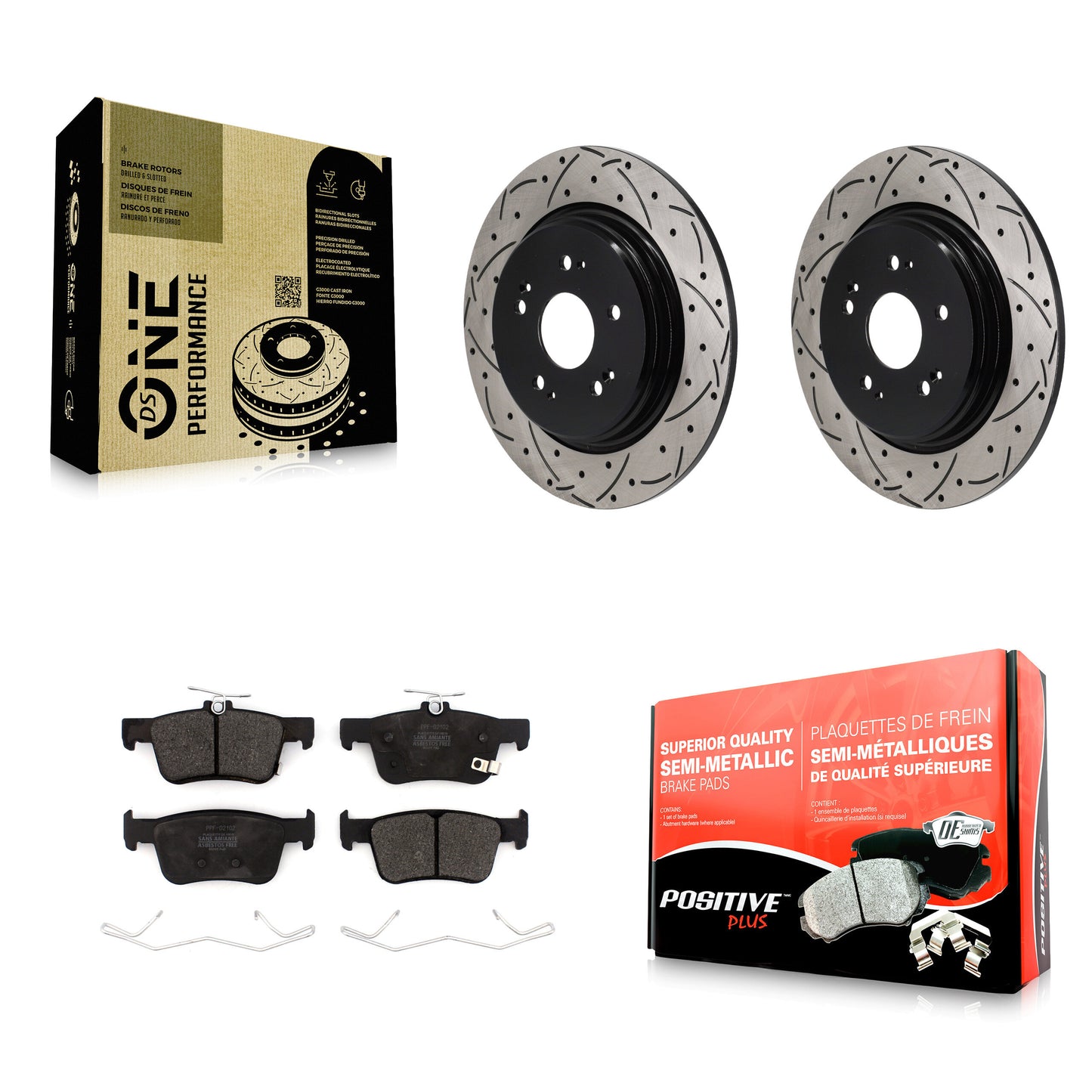 Disc Rotors and Semi-Metallic Brake Pads Kit-KDF-101948 Kit.bestparts.ca
