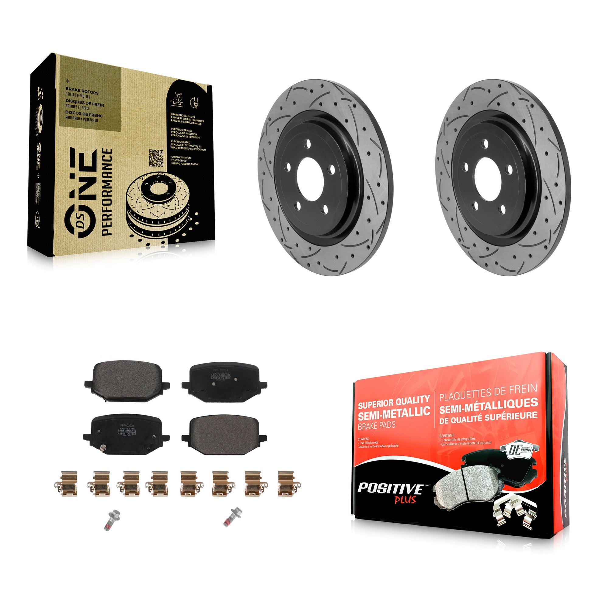 Disc Rotors and Semi-Metallic Brake Pads Kit-KDF-101956