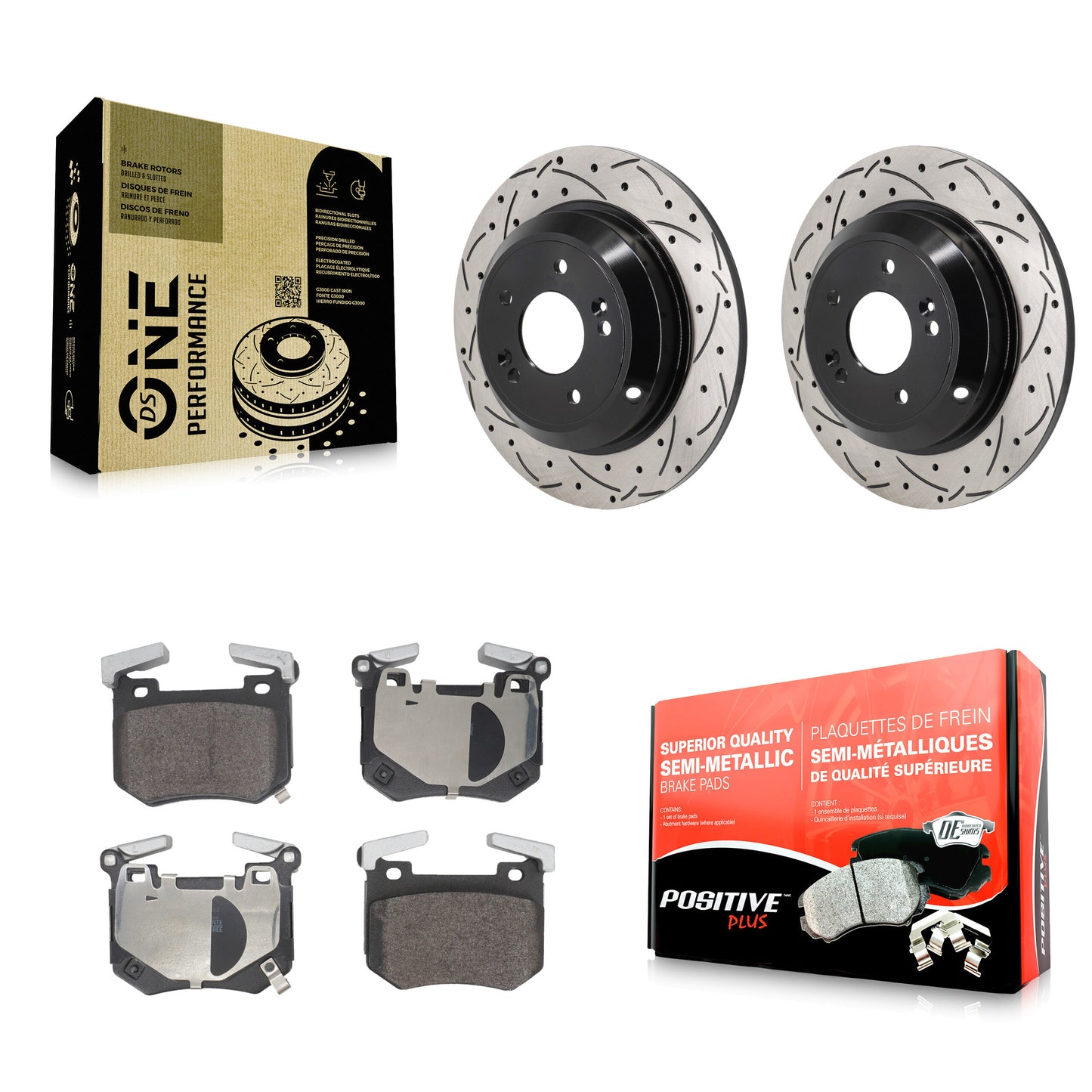 Disc Rotors and Semi-Metallic Brake Pads Kit-KDF-101959 Kit.bestparts.ca