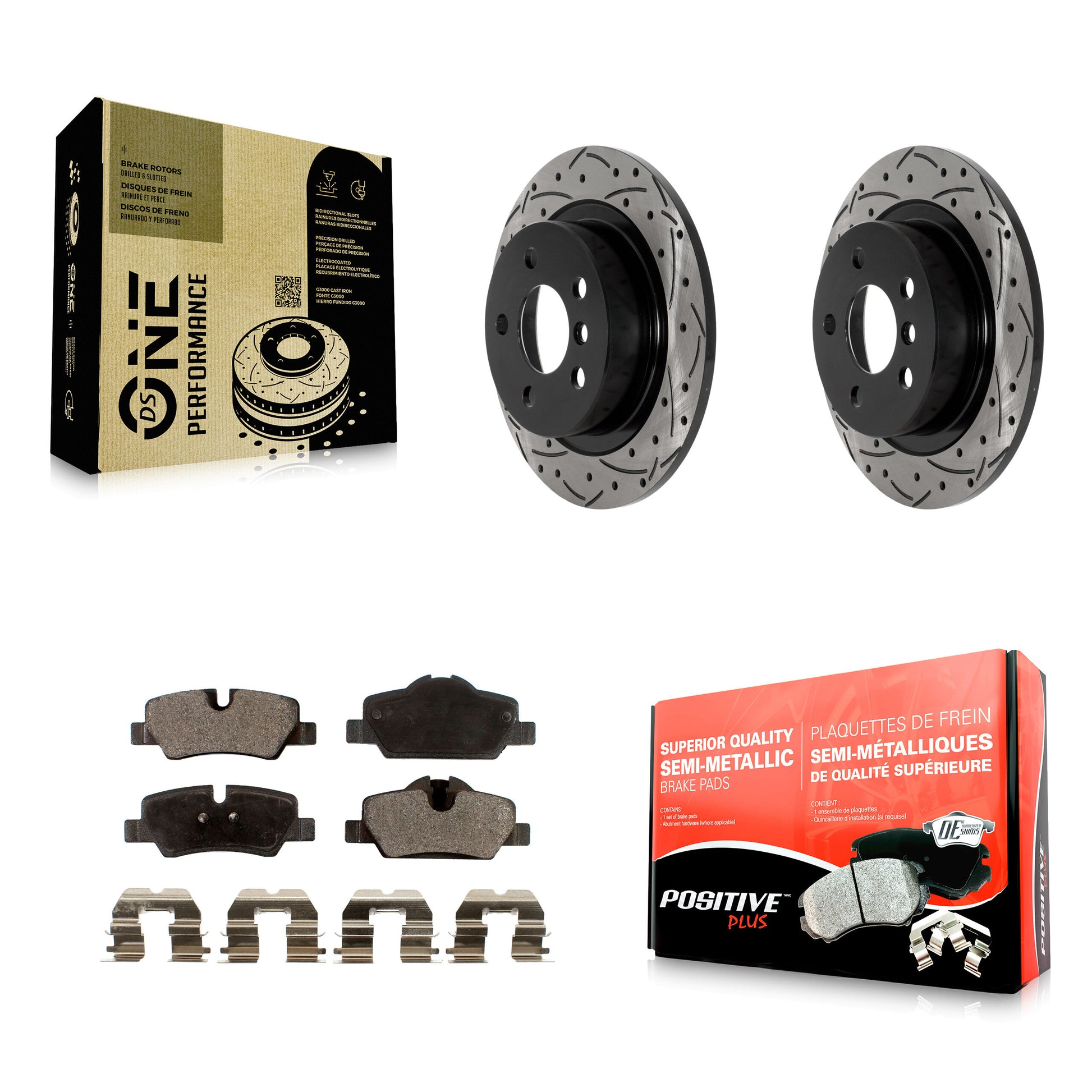 Disc Rotors and Semi-Metallic Brake Pads Kit-KDF-101963