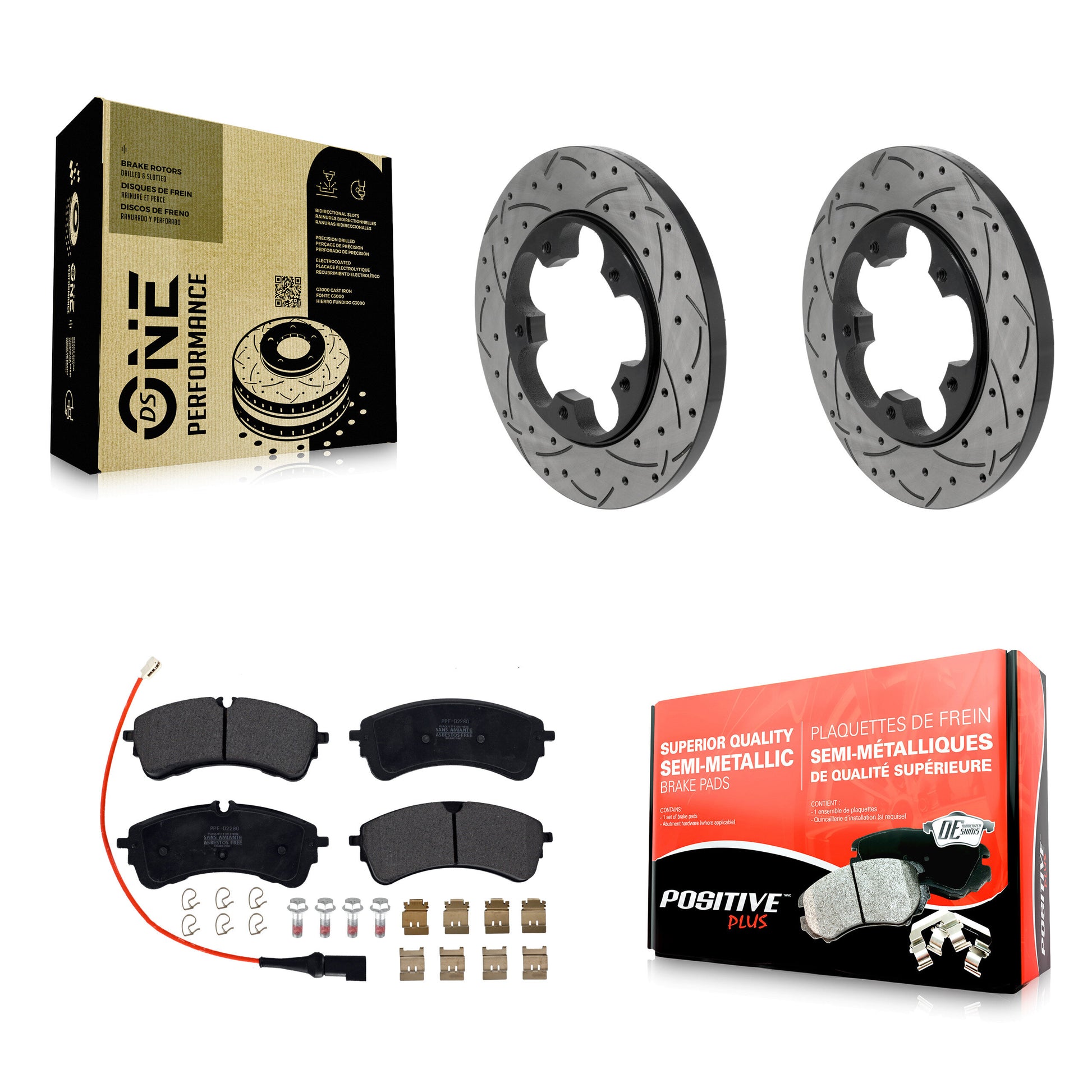 Disc Rotors and Semi-Metallic Brake Pads Kit-KDF-101967