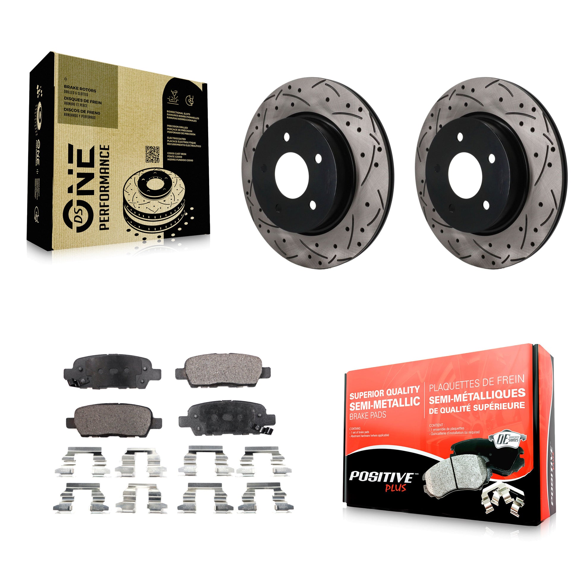 Disc Rotors and Semi-Metallic Brake Pads Kit-KDF-101970