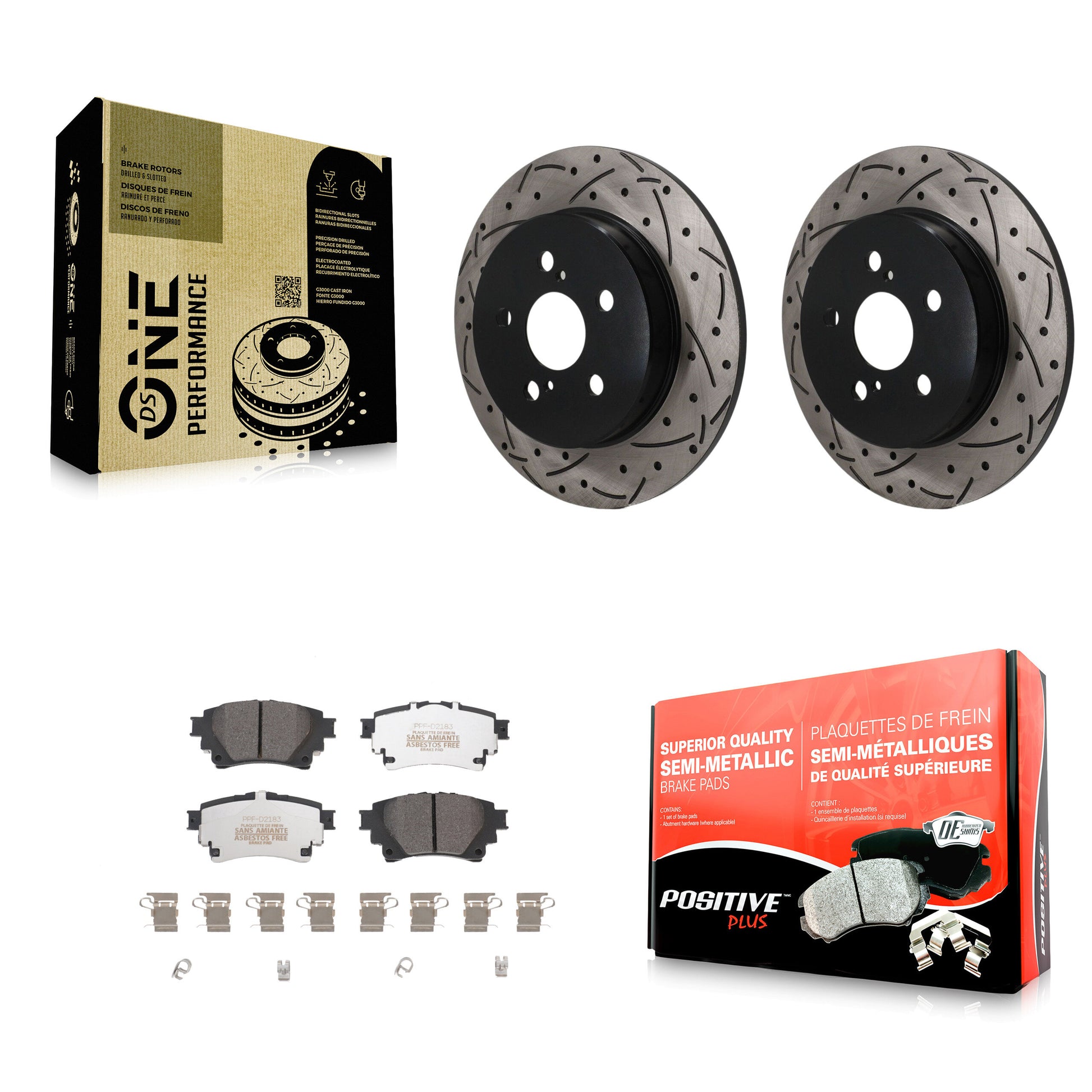 Disc Rotors and Semi-Metallic Brake Pads Kit-KDF-101971