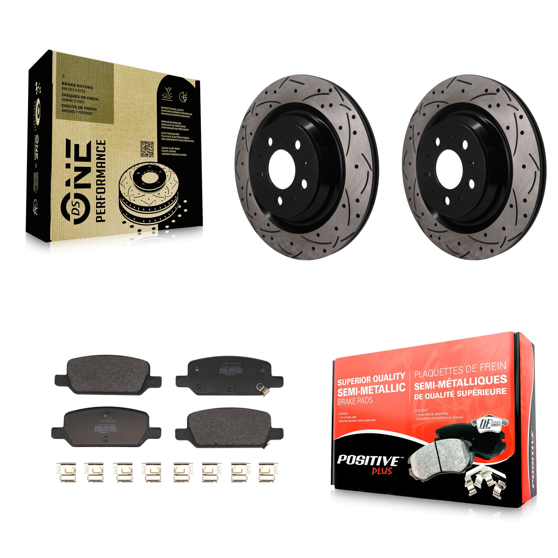 Disc Rotors and Semi-Metallic Brake Pads Kit-KDF-101977