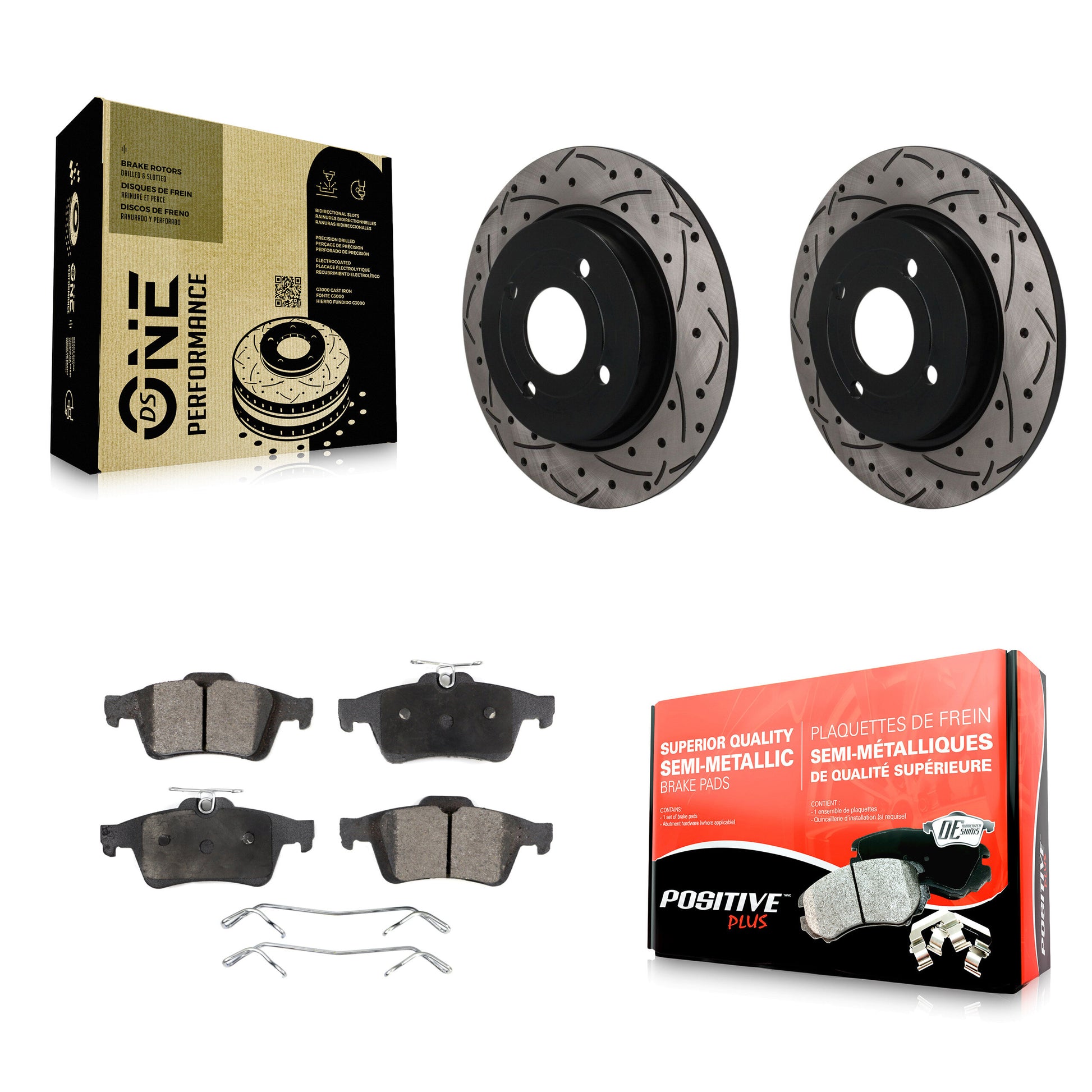 Disc Rotors and Semi-Metallic Brake Pads Kit-KDF-101992