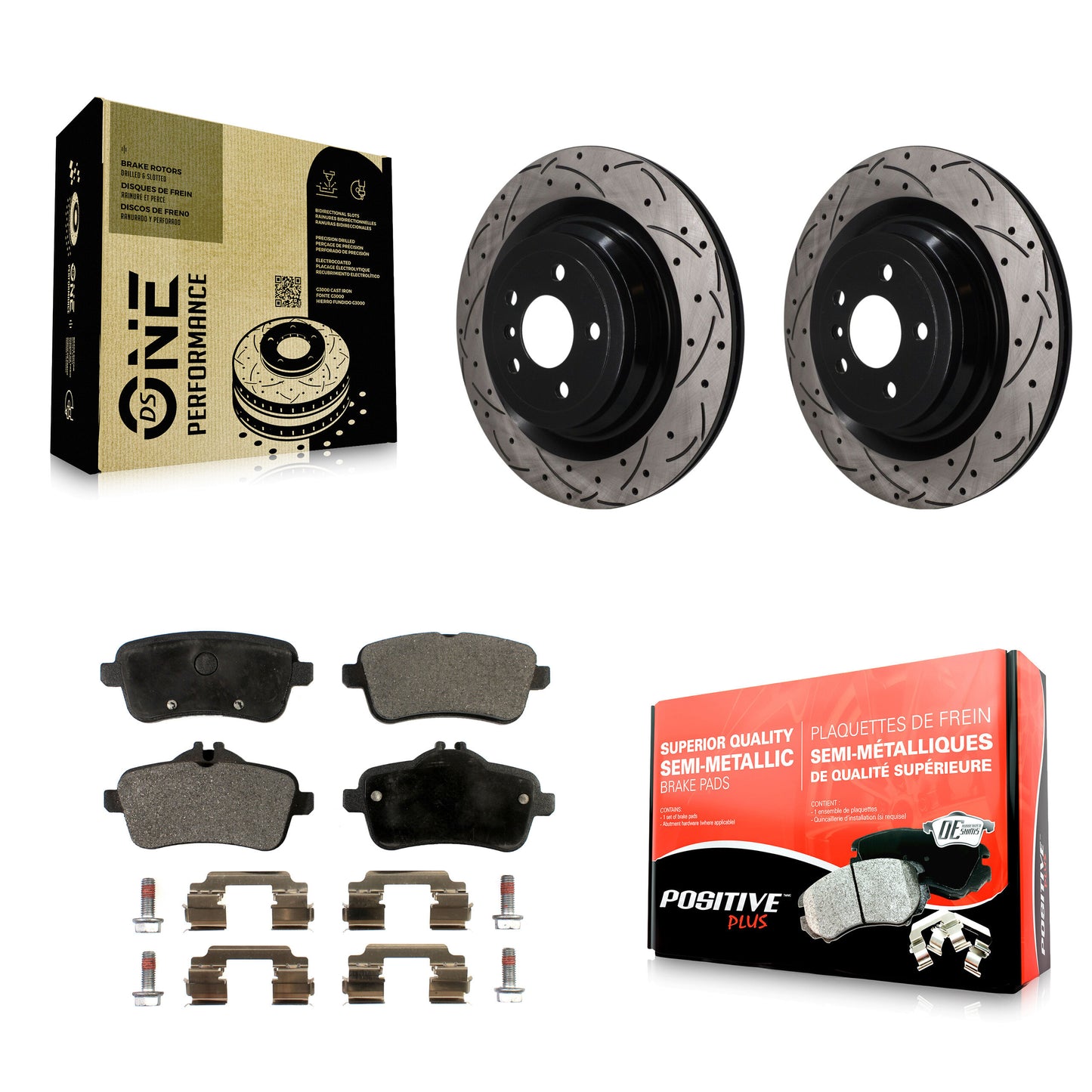 Disc Rotors and Semi-Metallic Brake Pads Kit-KDF-101994 Kit.bestparts.ca